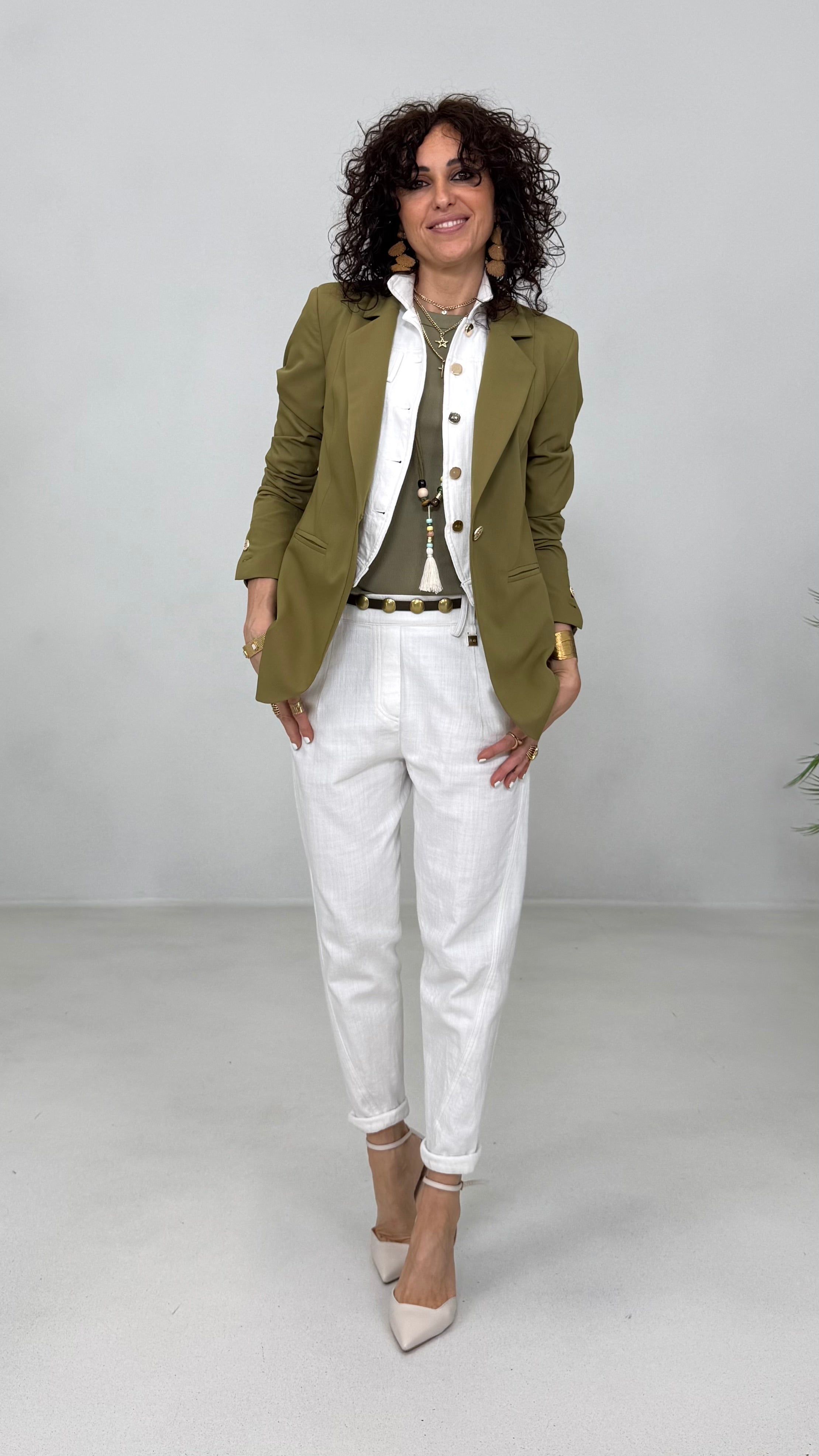 GILET-GIUBBETTO IN COTONE JEANS