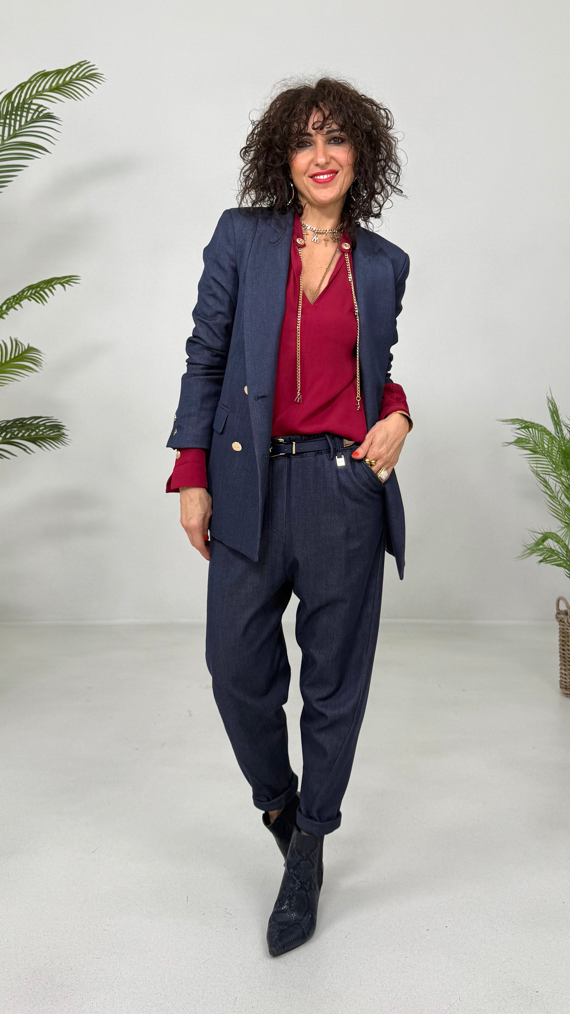 CAMICIA IN GEORGETTE CON CATENELLA