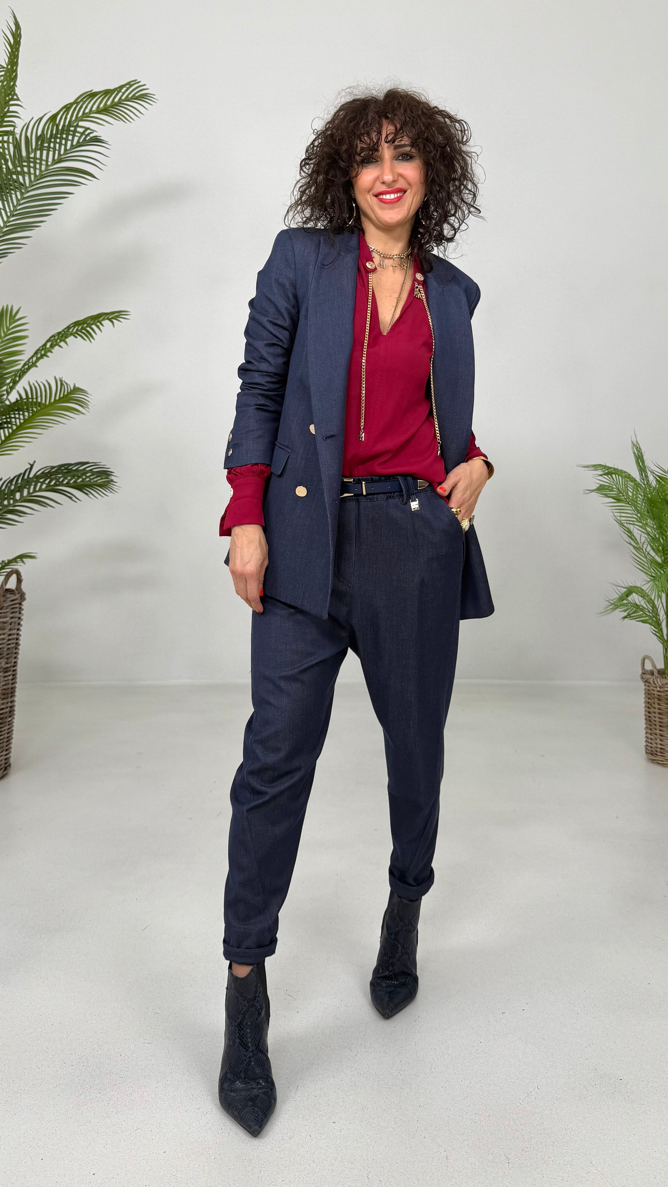 CAMICIA IN GEORGETTE CON CATENELLA