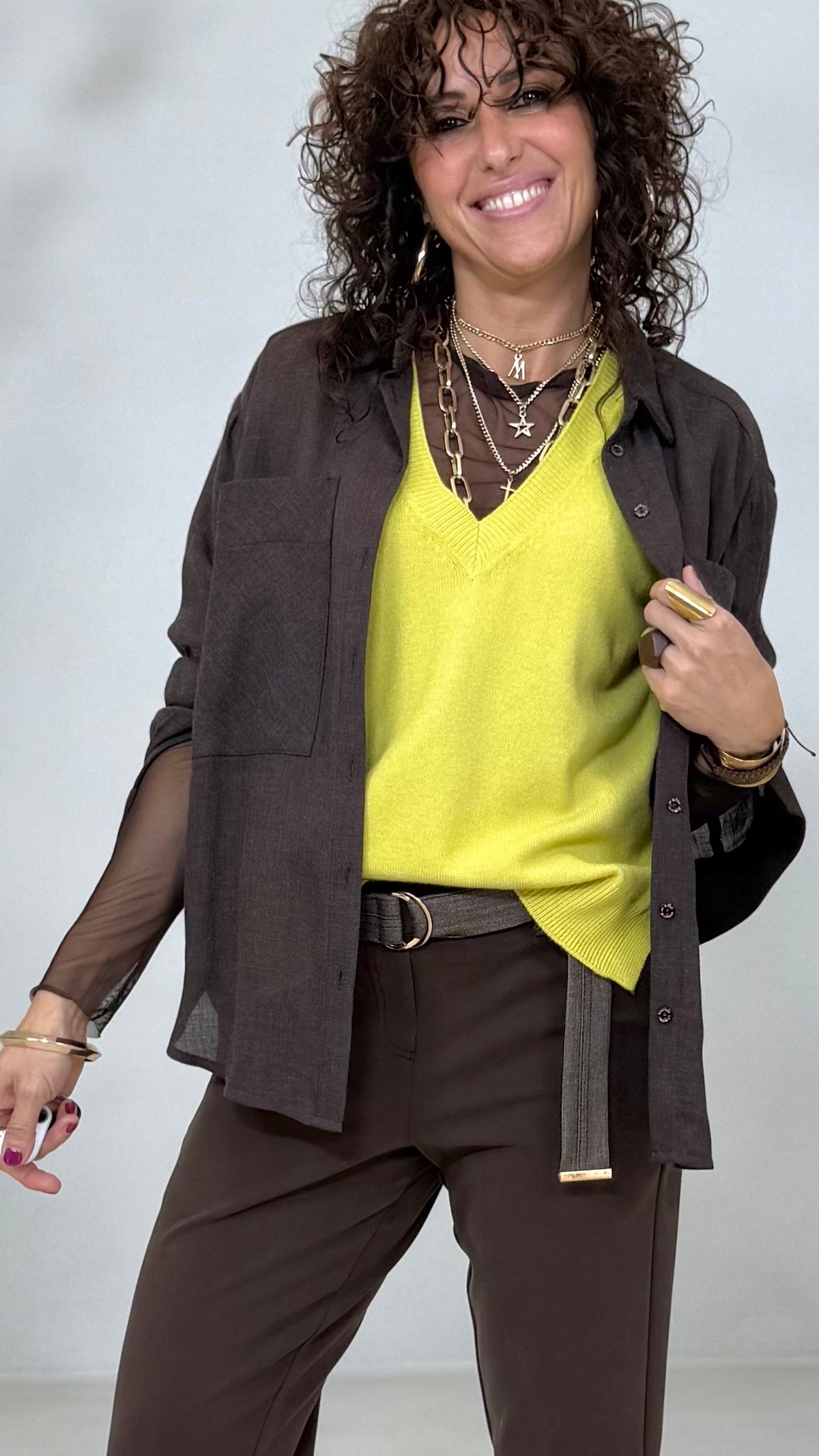 CAMICIA A UOMO IN GARZA VISCOSA LANA