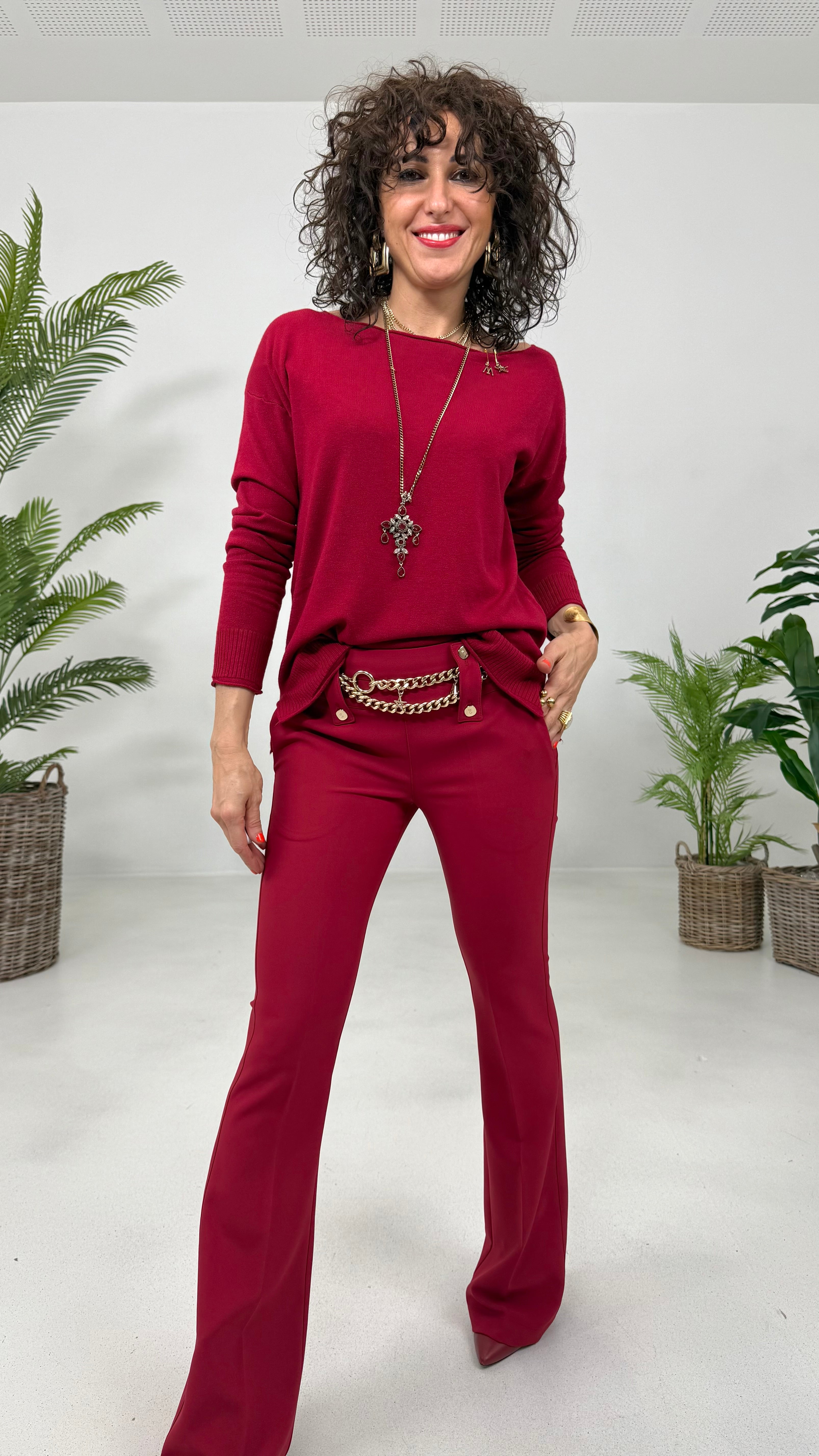 MAGLIA QUADRATA BASIC IN CALDA VISCOSA