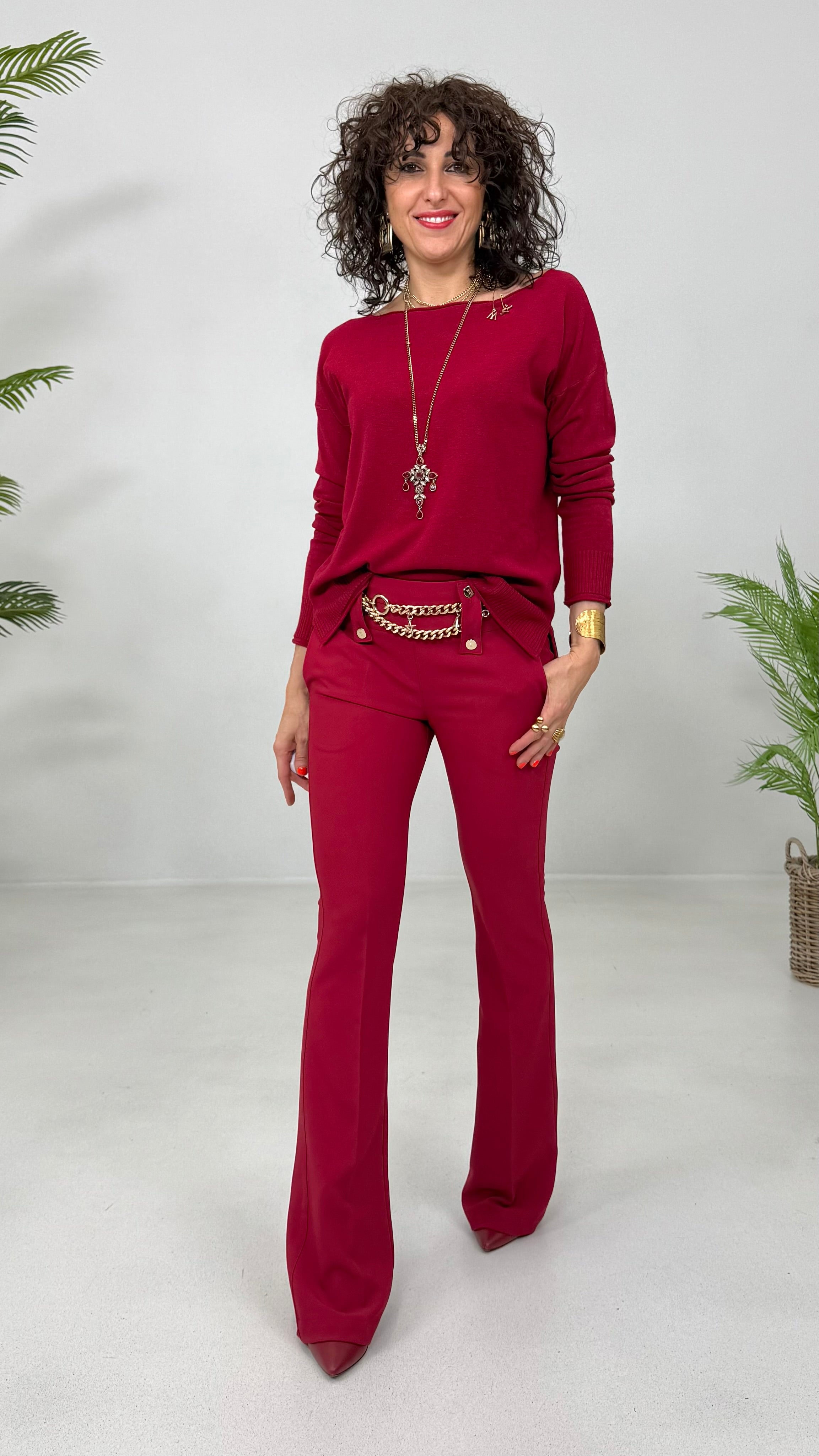 MAGLIA QUADRATA BASIC IN CALDA VISCOSA