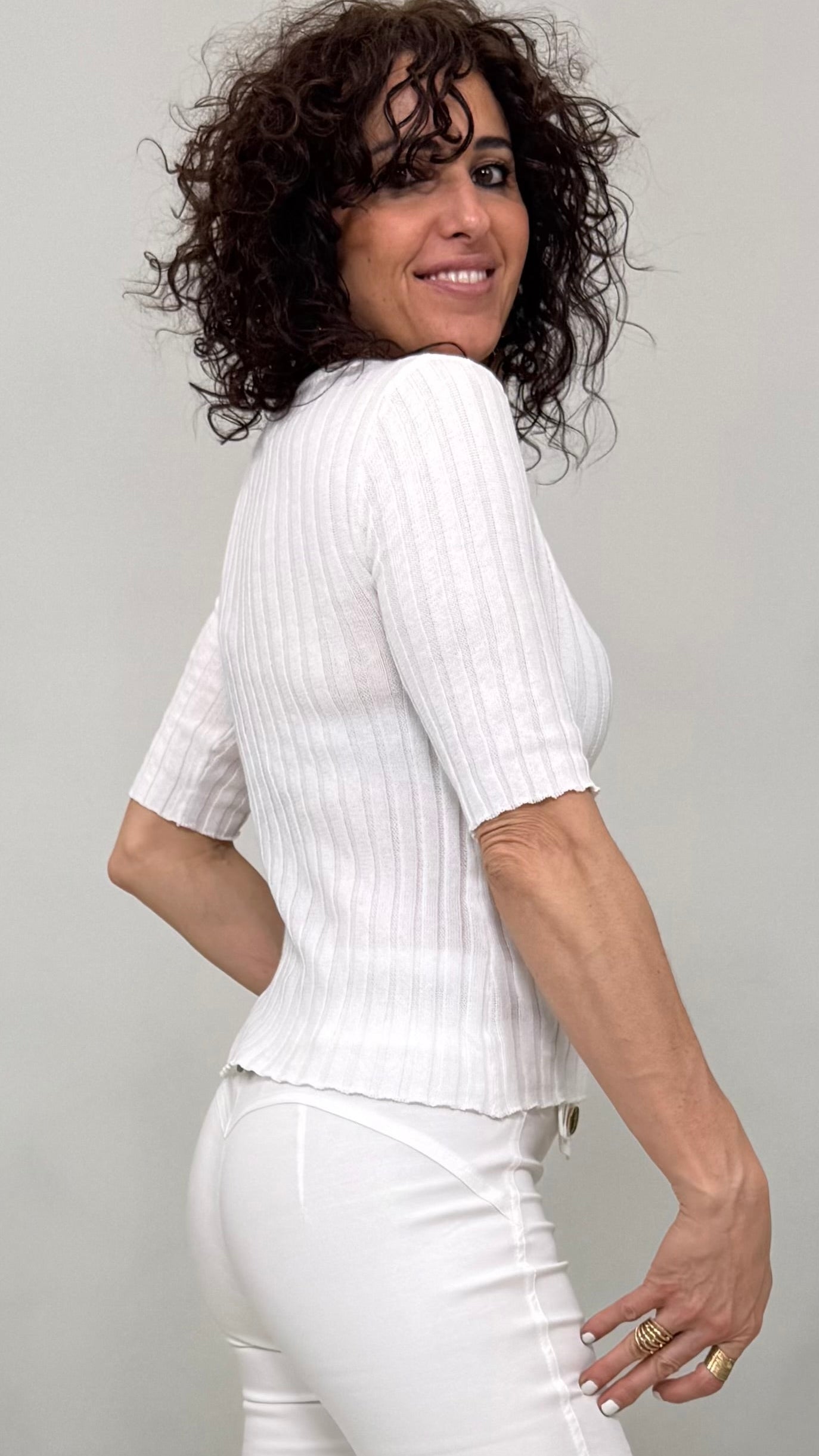 SERAFINO MANICA AL GOMITO IN FILATO EXTRAFINE