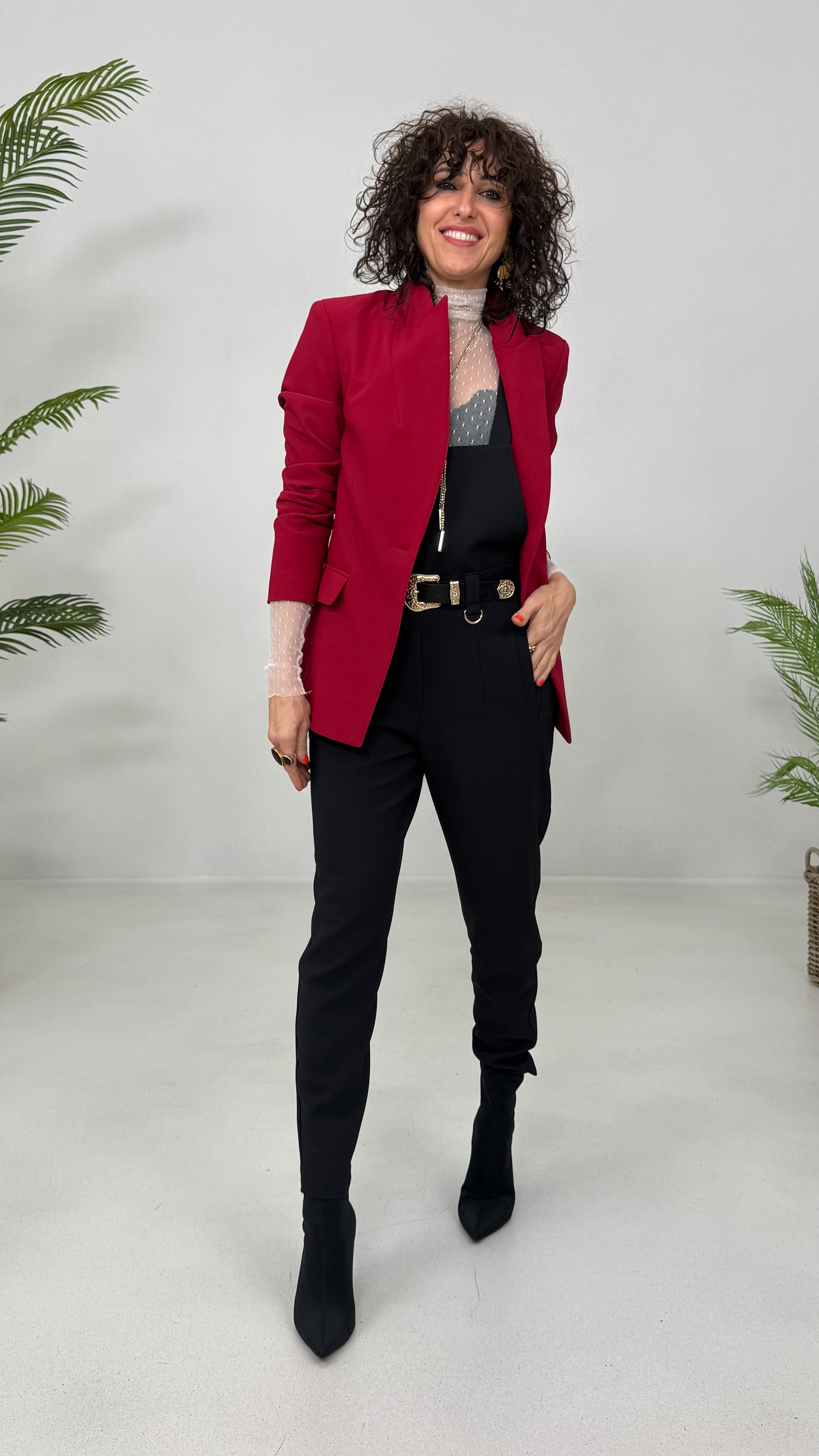 TWINSET IN RETE A POIS E CANOTTA IN JERSEY MODAL