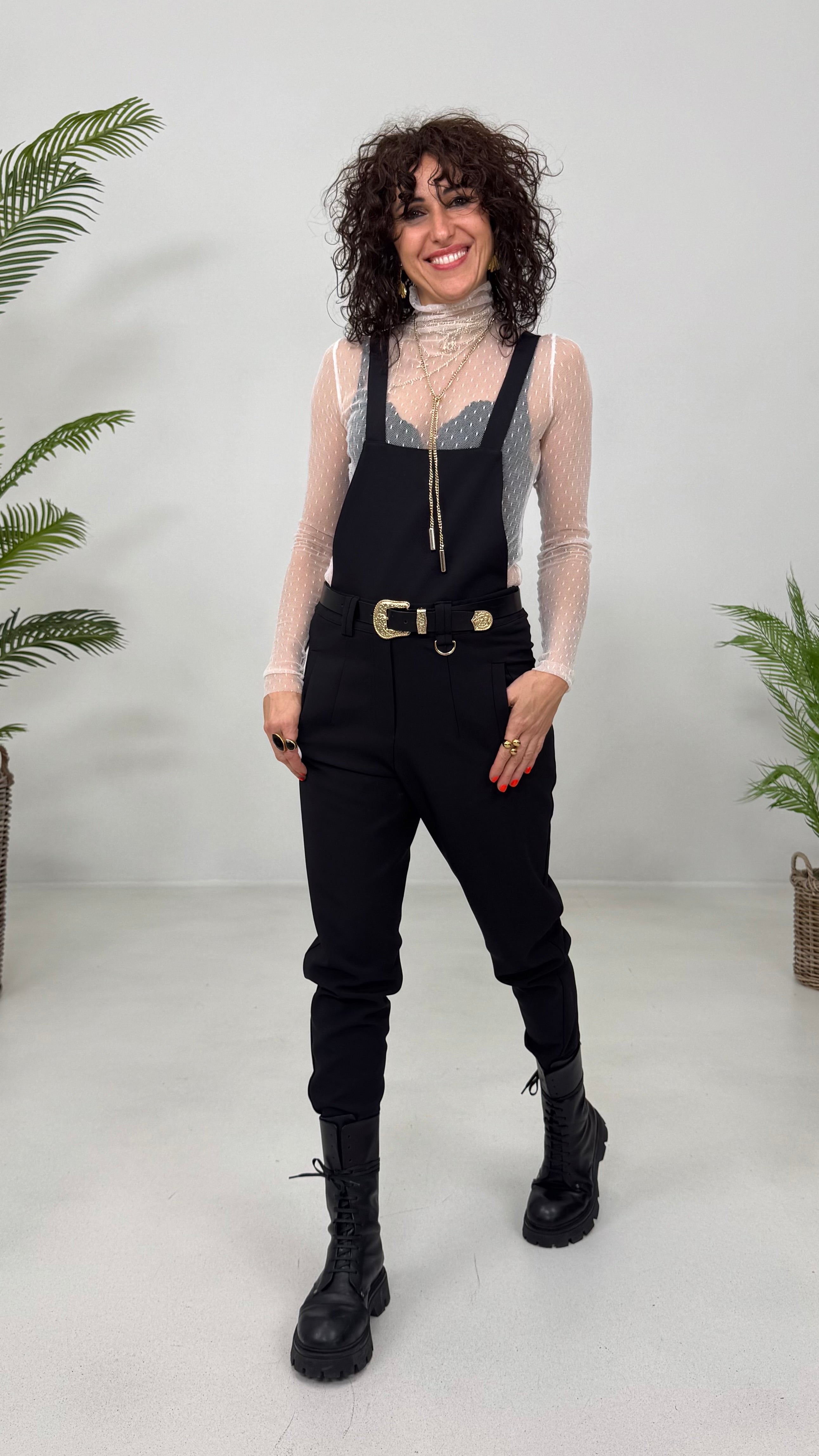 TWINSET IN RETE A POIS E CANOTTA IN JERSEY MODAL