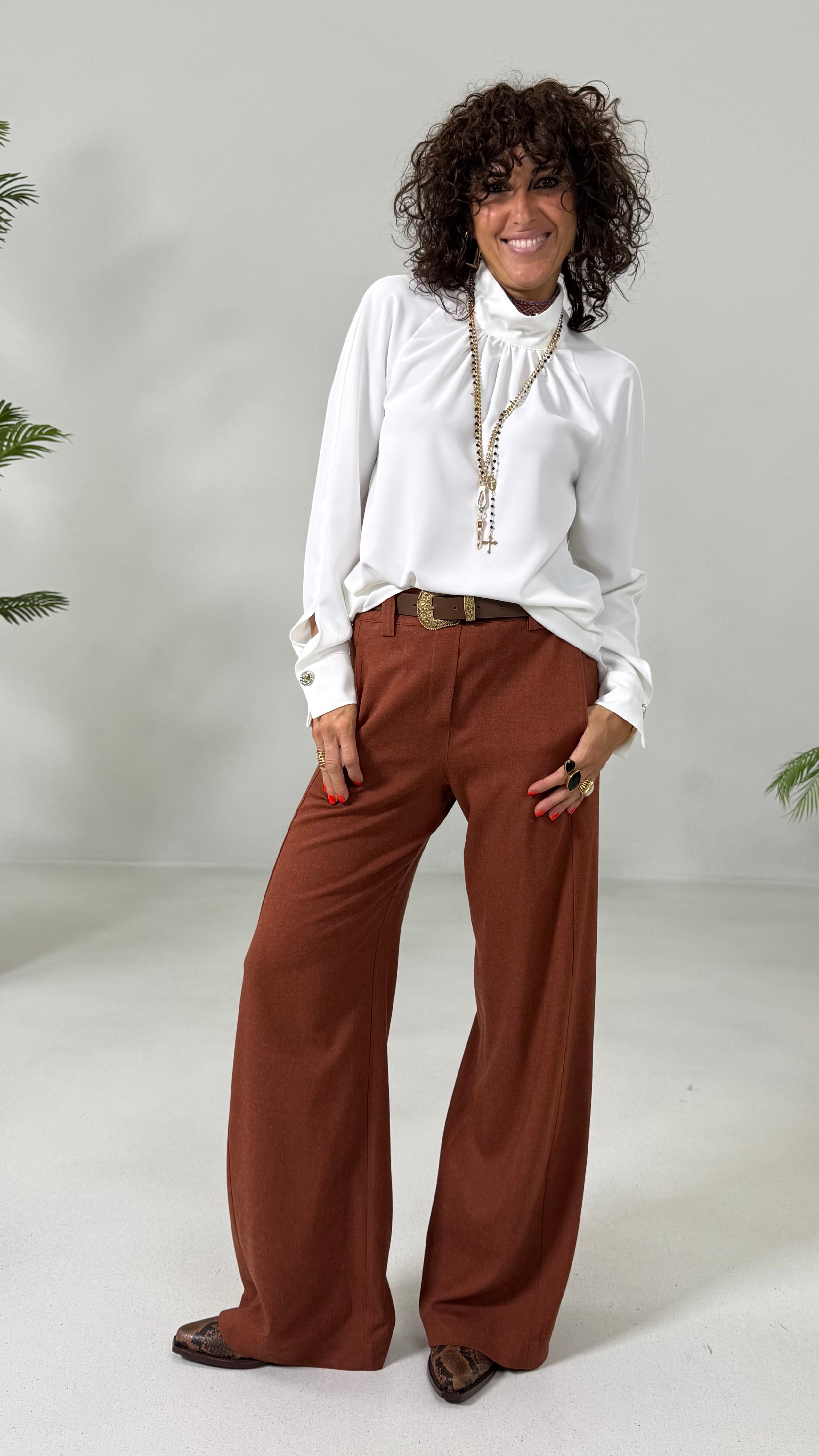 PALAZZO IN FLANELLA SUPER ELASTICA