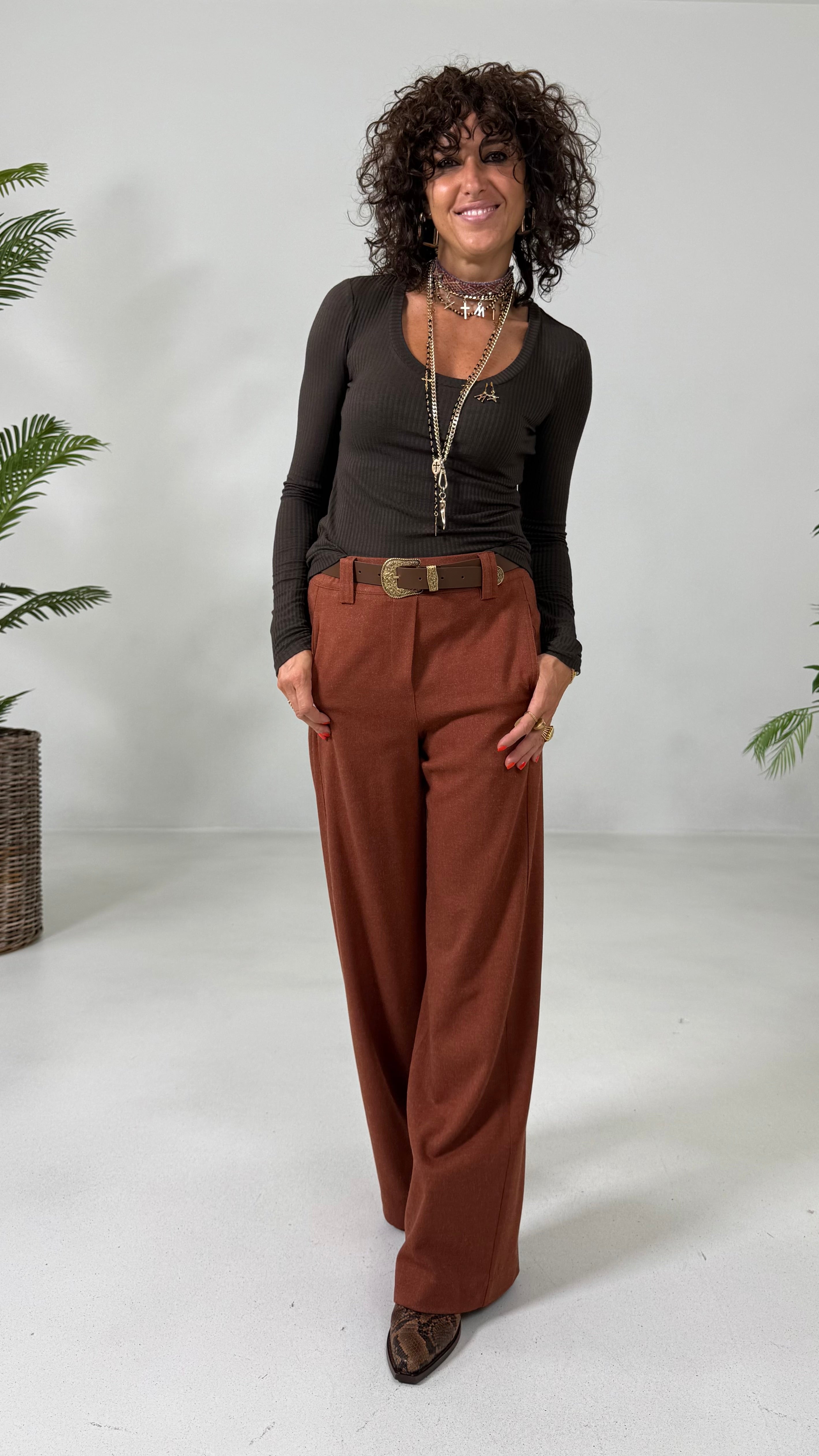 PALAZZO IN FLANELLA SUPER ELASTICA