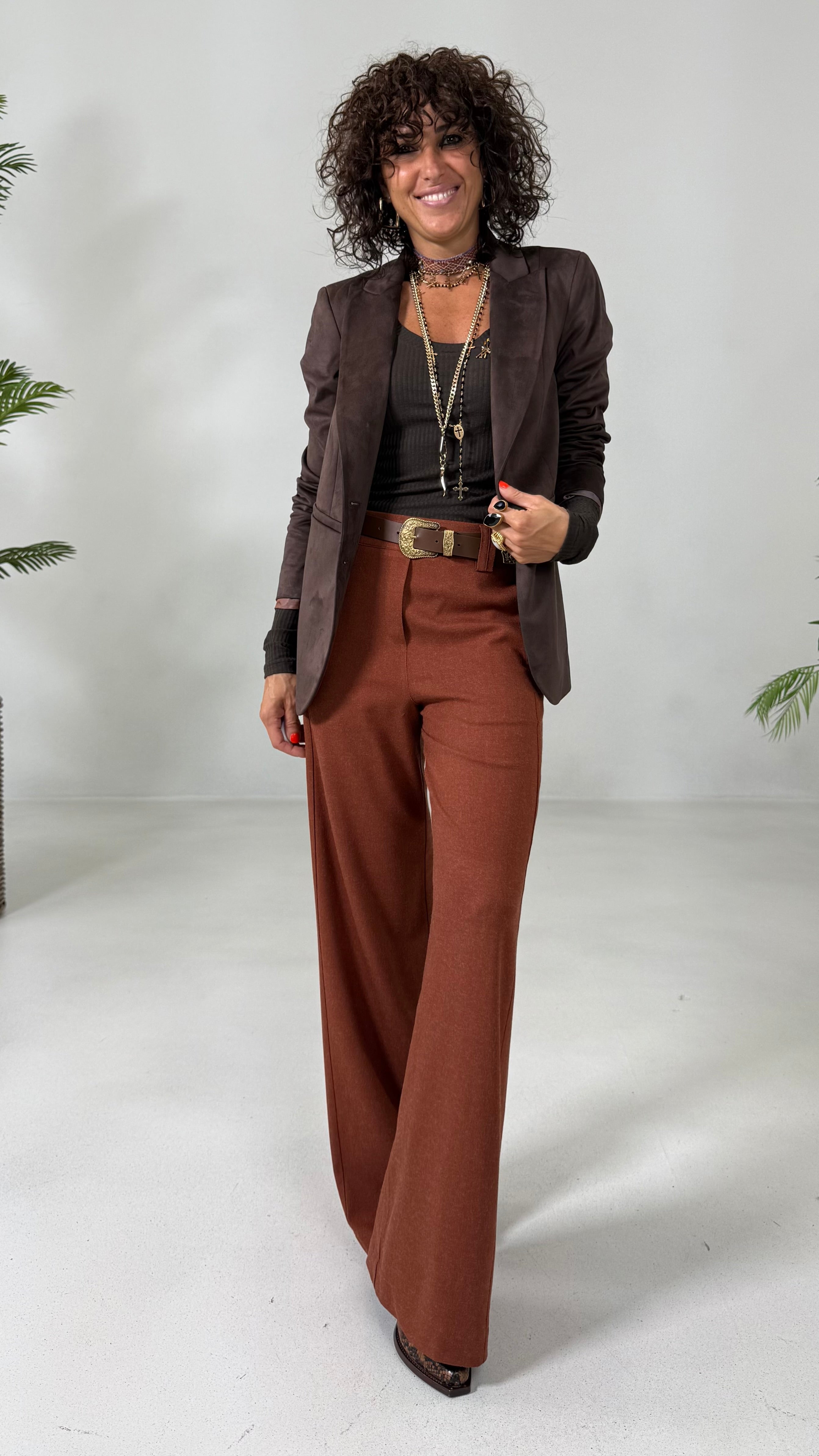 GIACCA BLAZER IN DAINETTO EFFETTO CAMOSCIO CON FODERA CANGIANTE