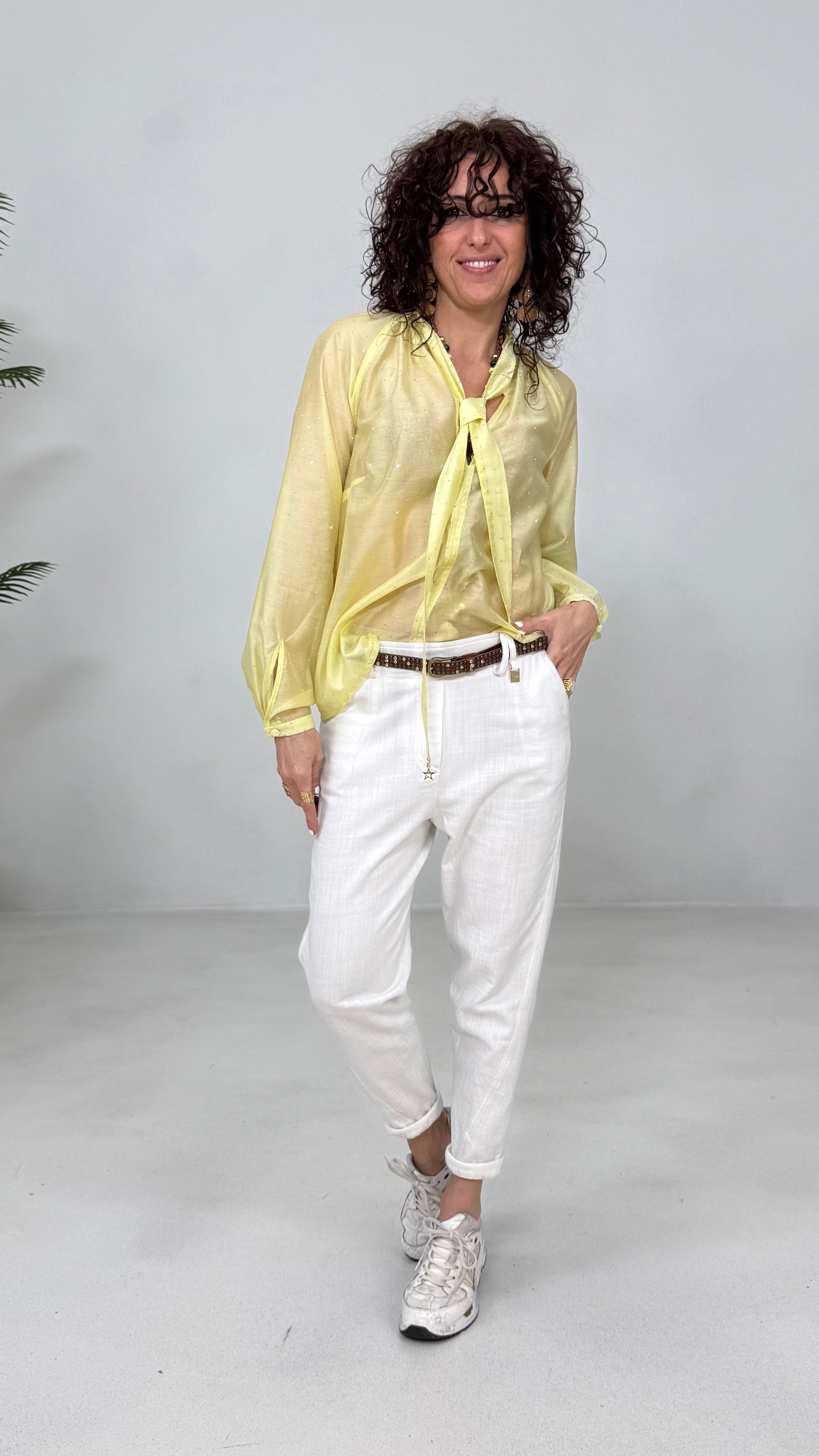 BAGGY CAVALLO BASSO IN COTONE JEANS
