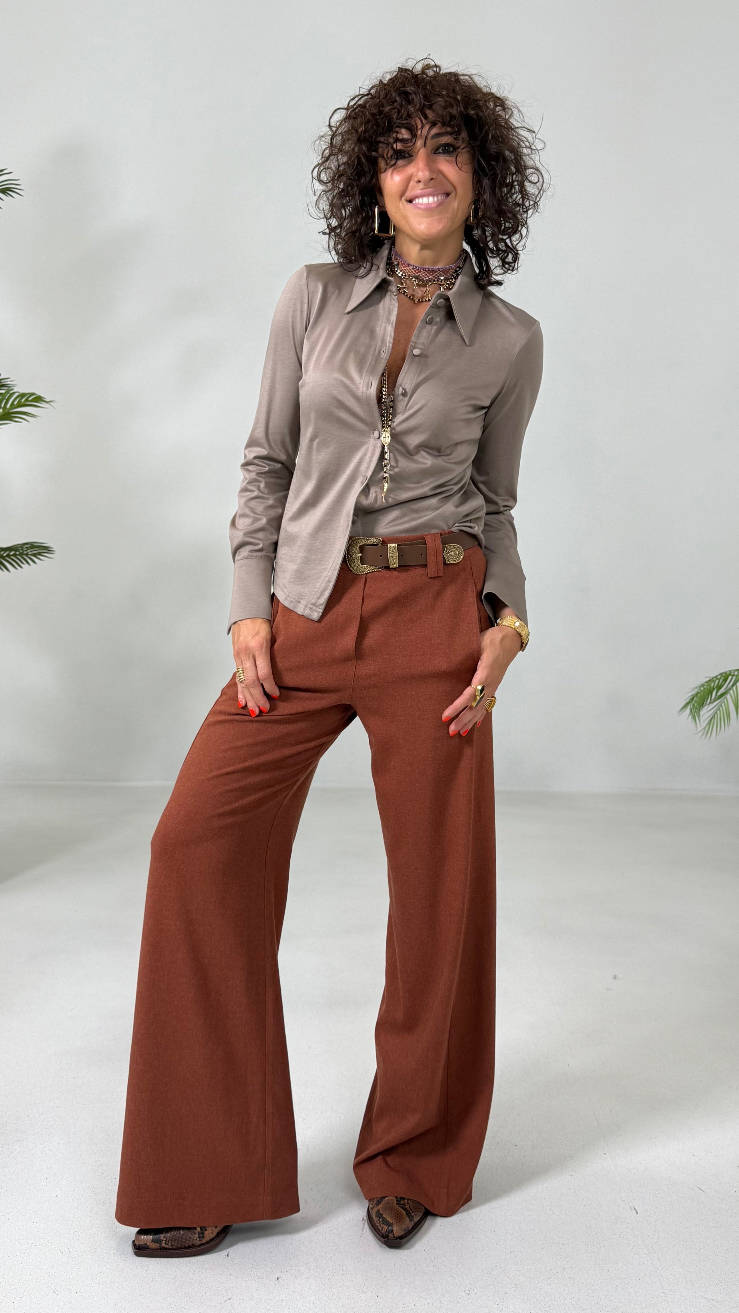 CAMICIA IN JERSEY DI COTONE MODAL