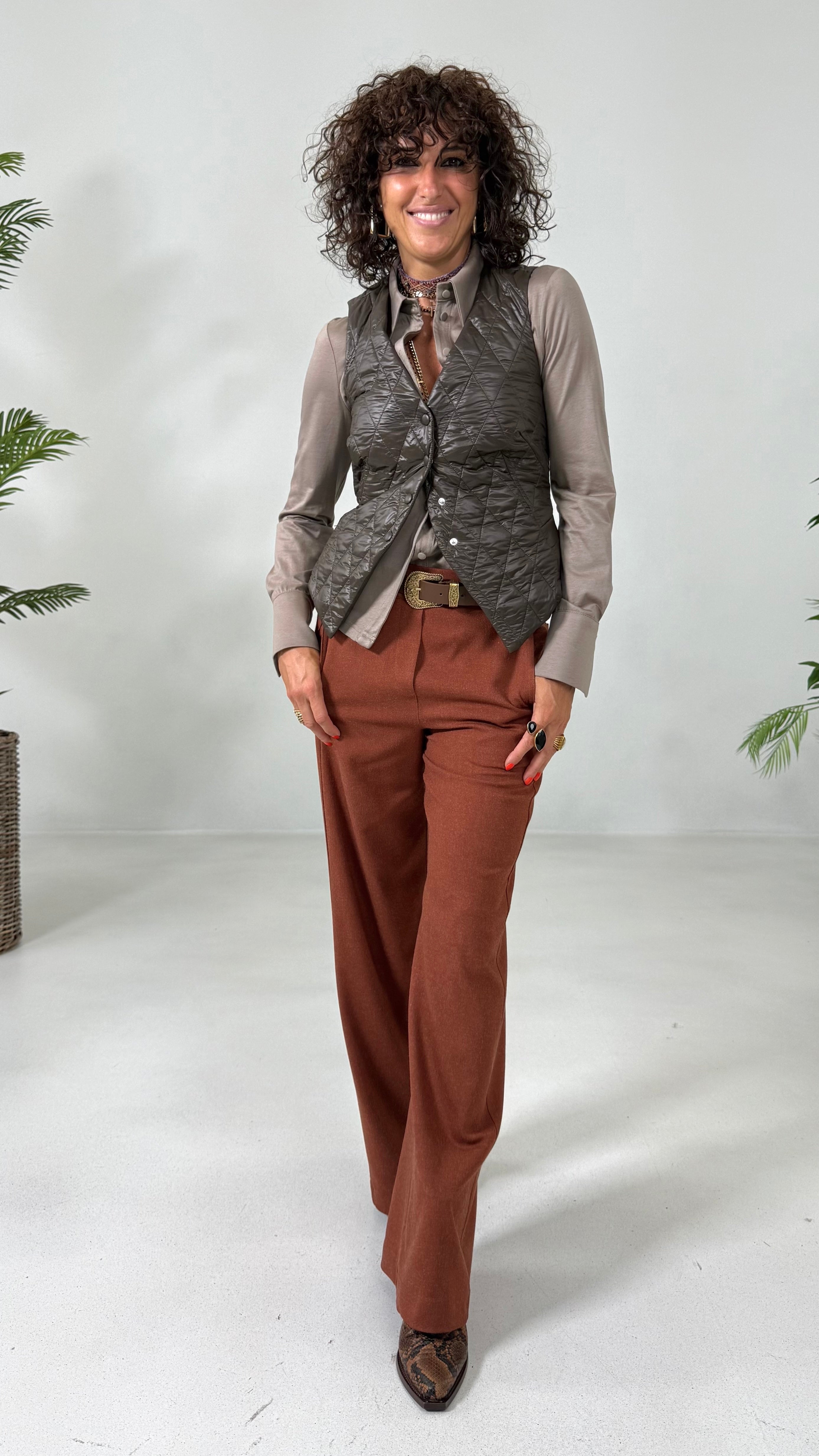 GILET TRAPUNTA ROMBO IN NYLON