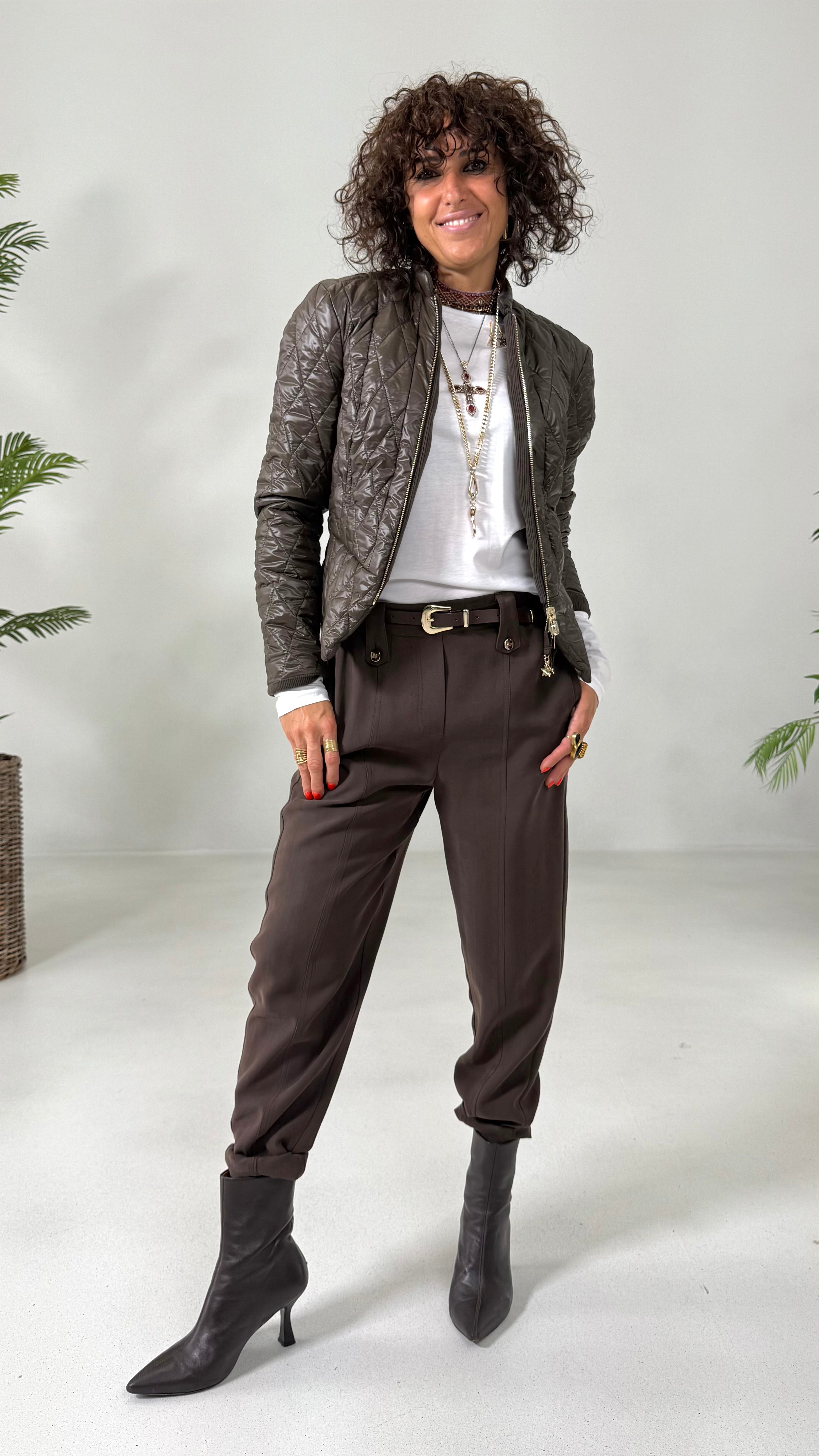 T-SHIRT BASIC MANICA LUNGA IN JERSEY DI COTONE MODAL