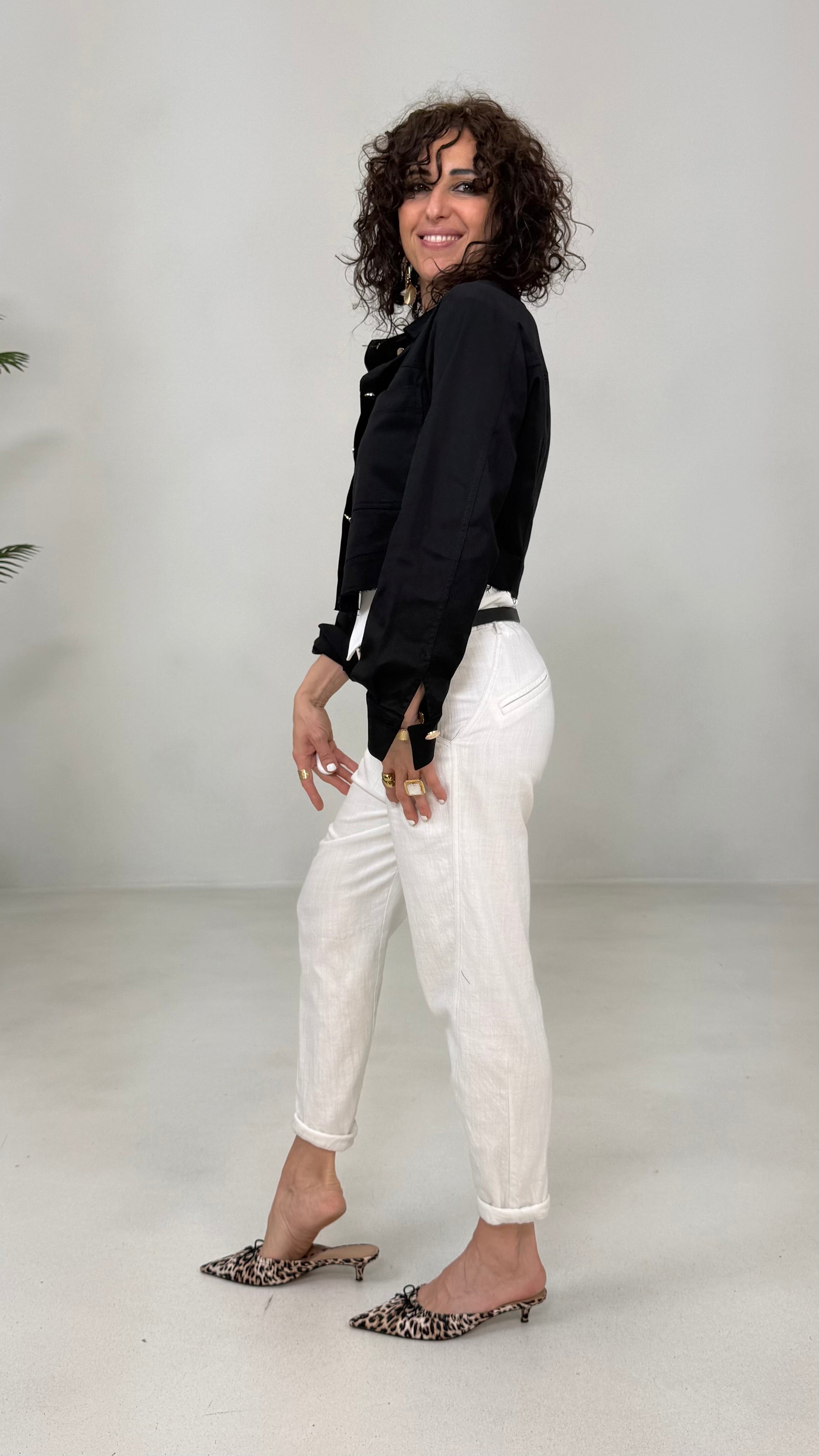 GIUBBETTO TIPO JEANS IN GABARDINA LYOCELL SUPER ELASTICA