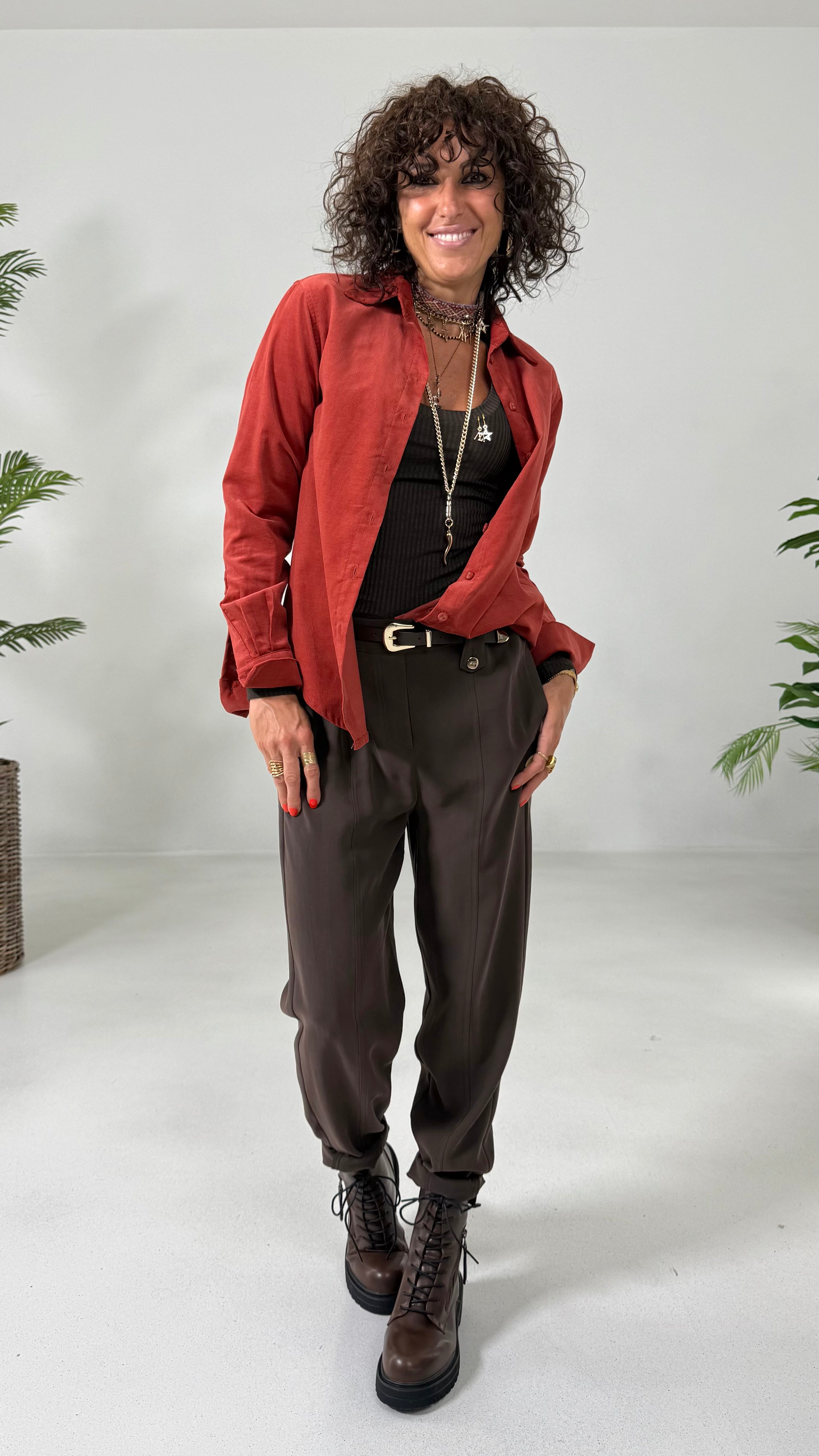 CAMICIA IN VELLUTO 2000 RIGHE