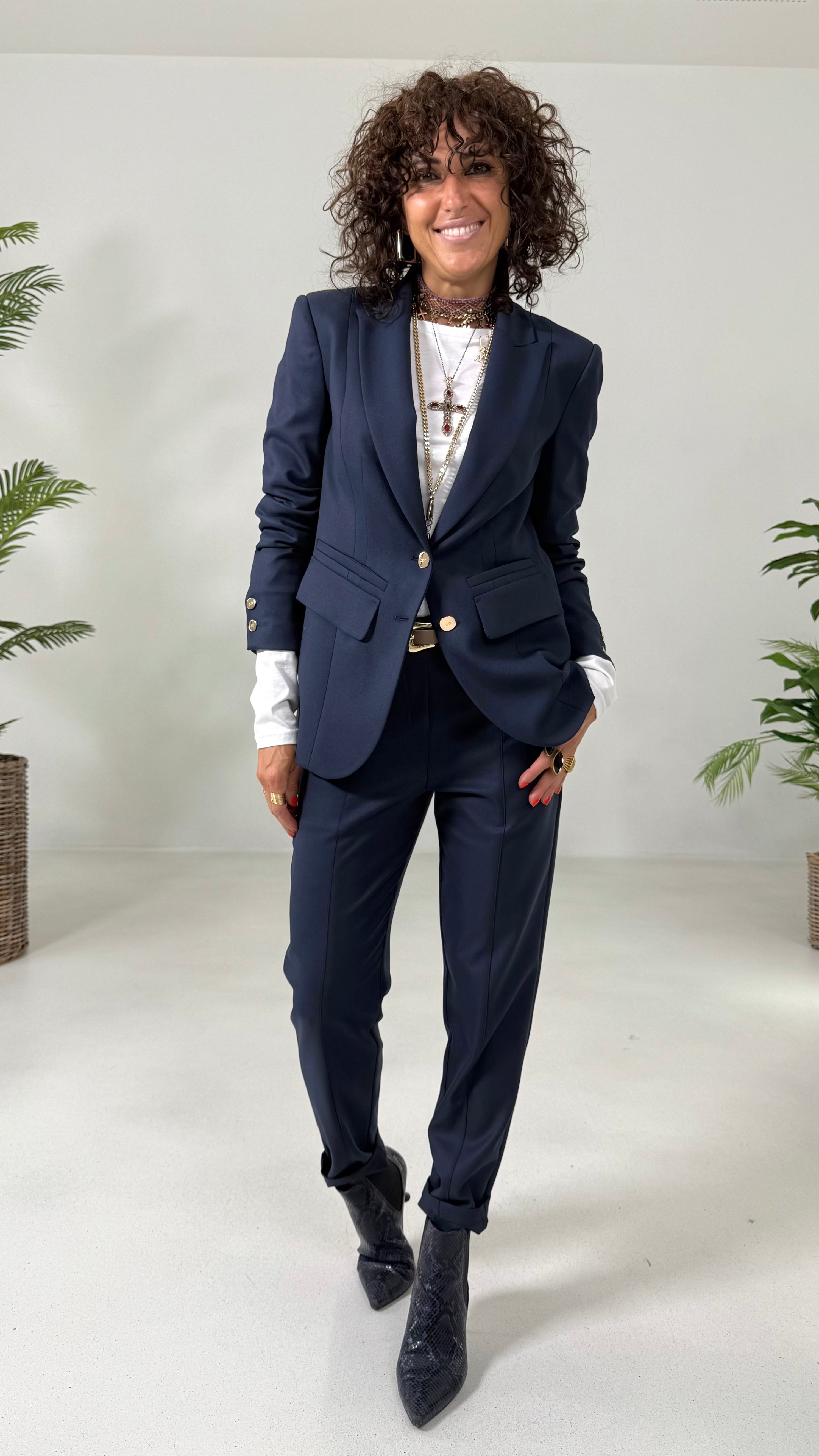 PANTALONE LINEA BASIC IN FLANELLA CARDATA