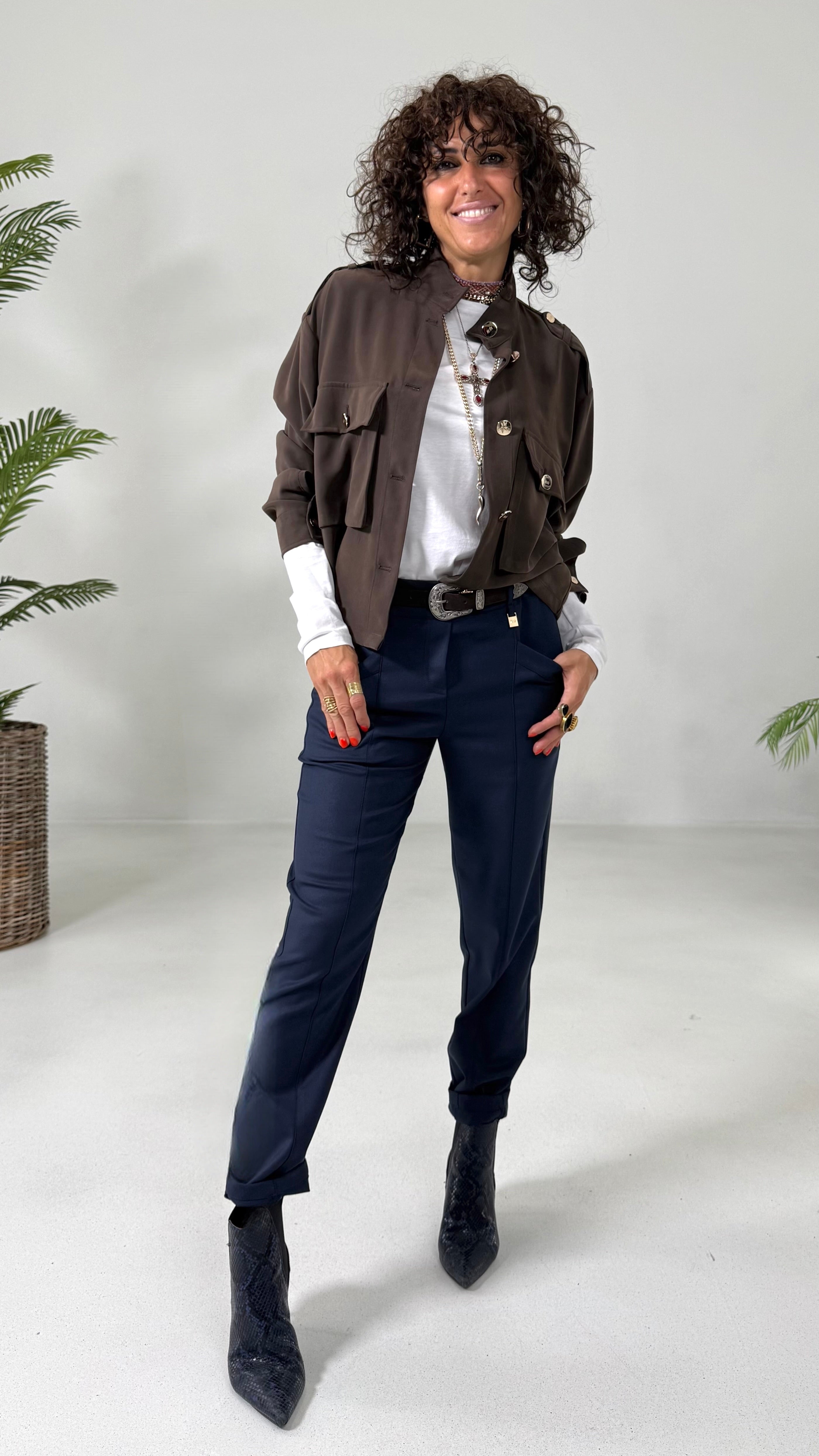 PANTALONE LINEA BASIC IN FLANELLA CARDATA