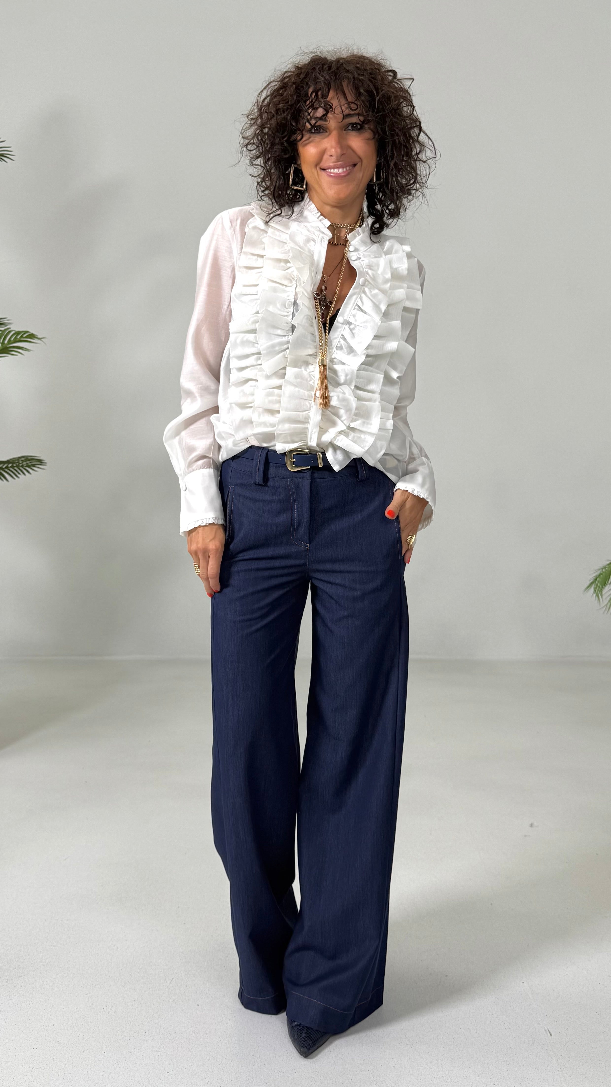 PALAZZO IN JEANS SLEGATO