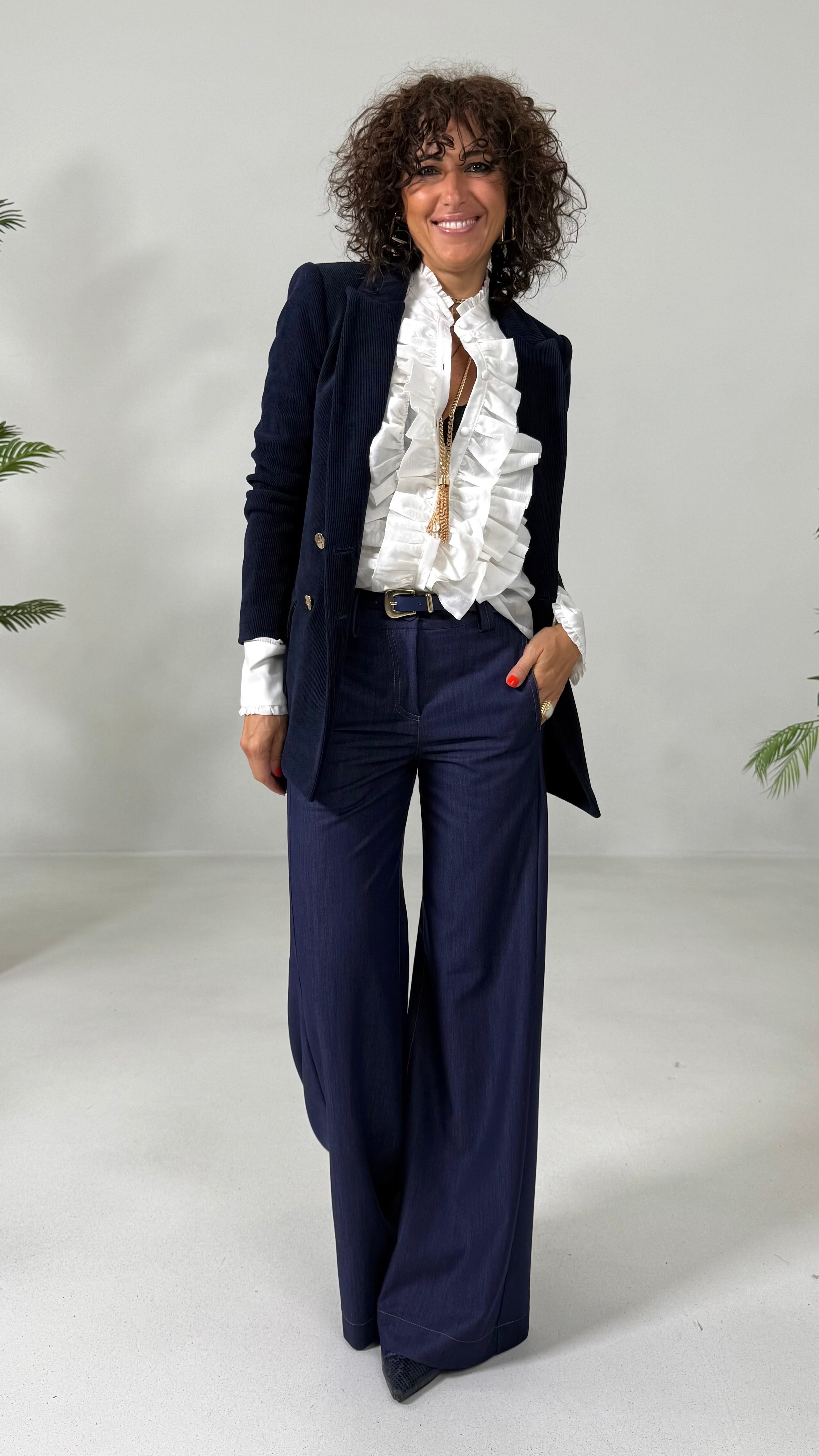 PALAZZO IN JEANS SLEGATO