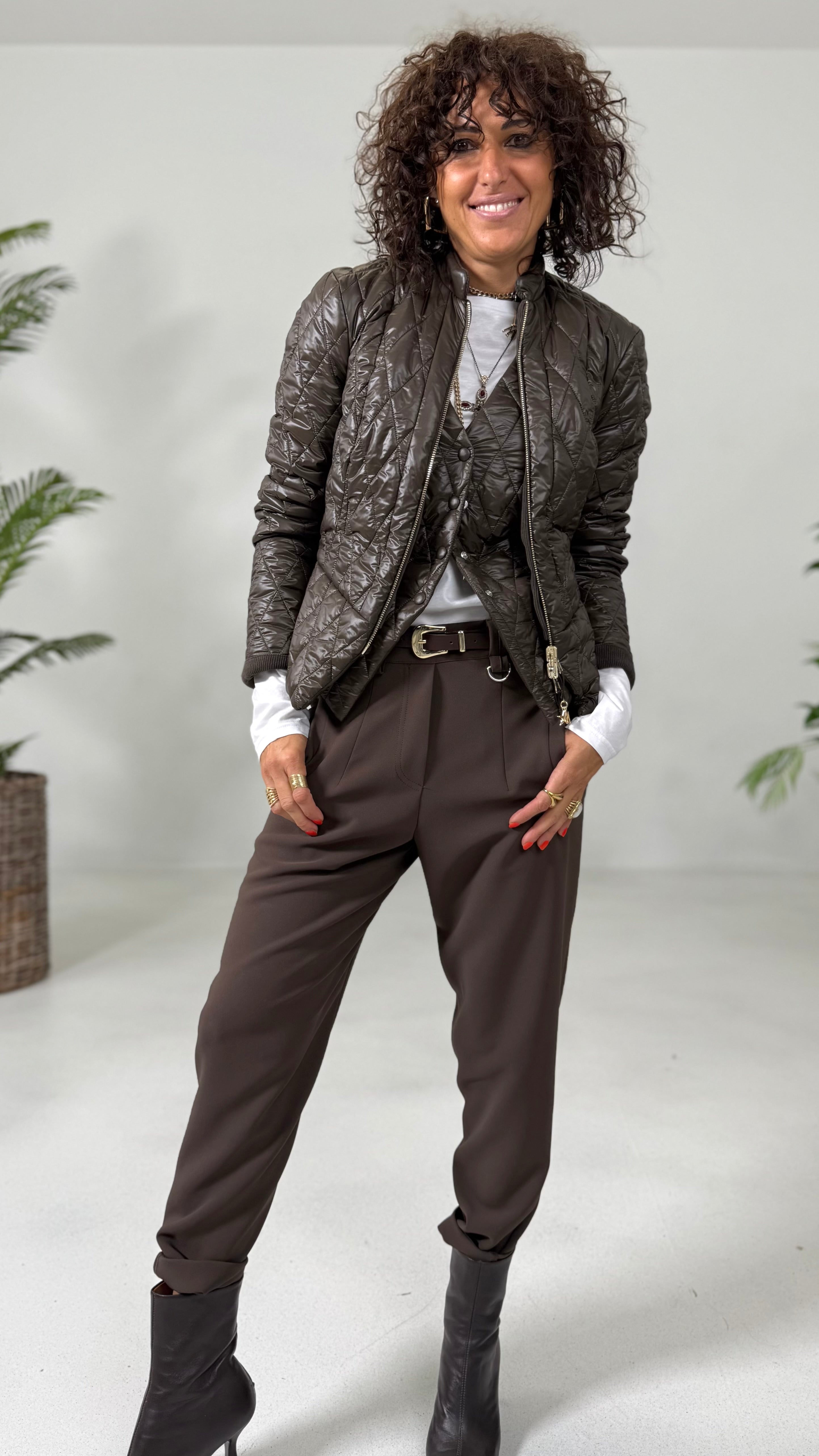 GILET TRAPUNTA ROMBO IN NYLON