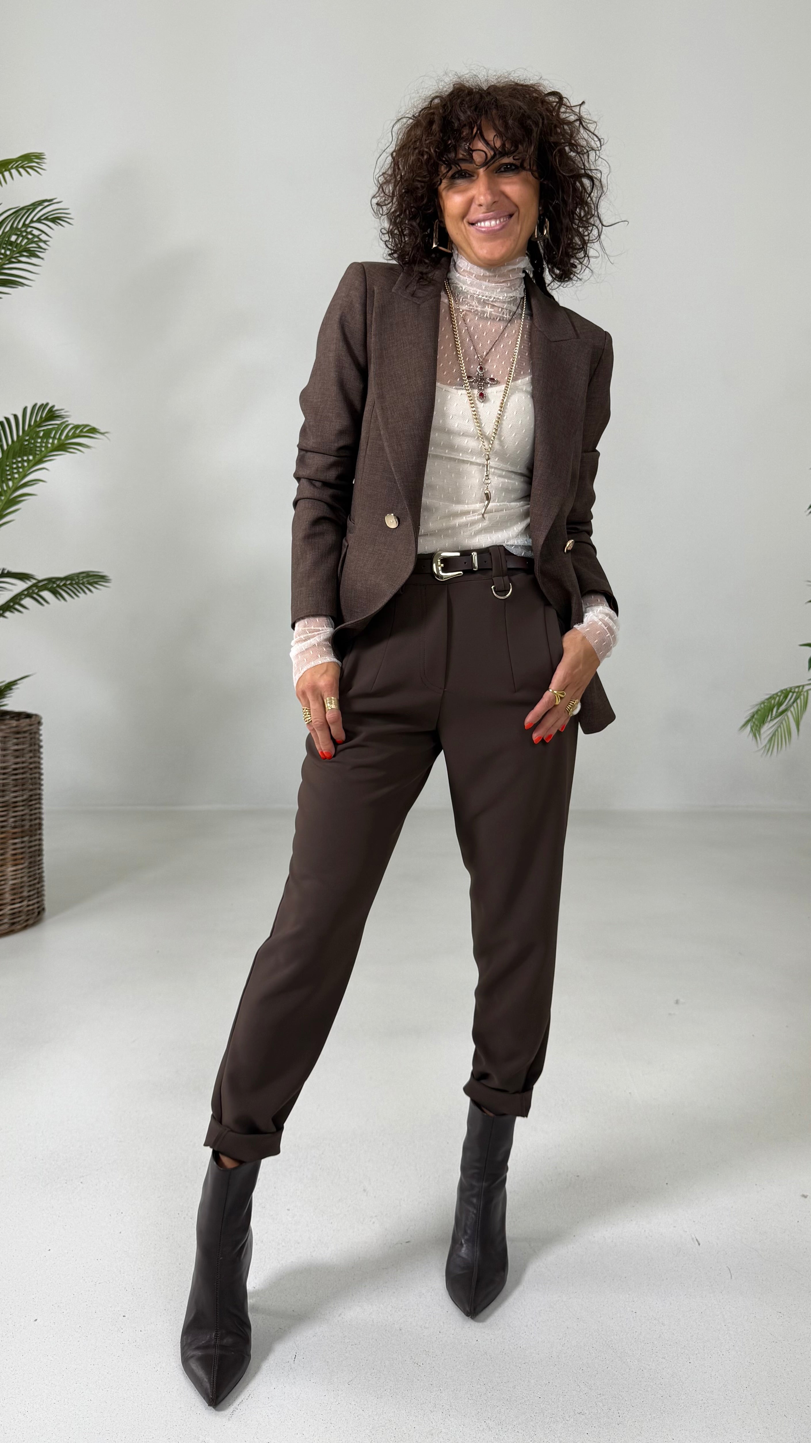 TWINSET IN RETE A POIS E CANOTTA IN JERSEY MODAL