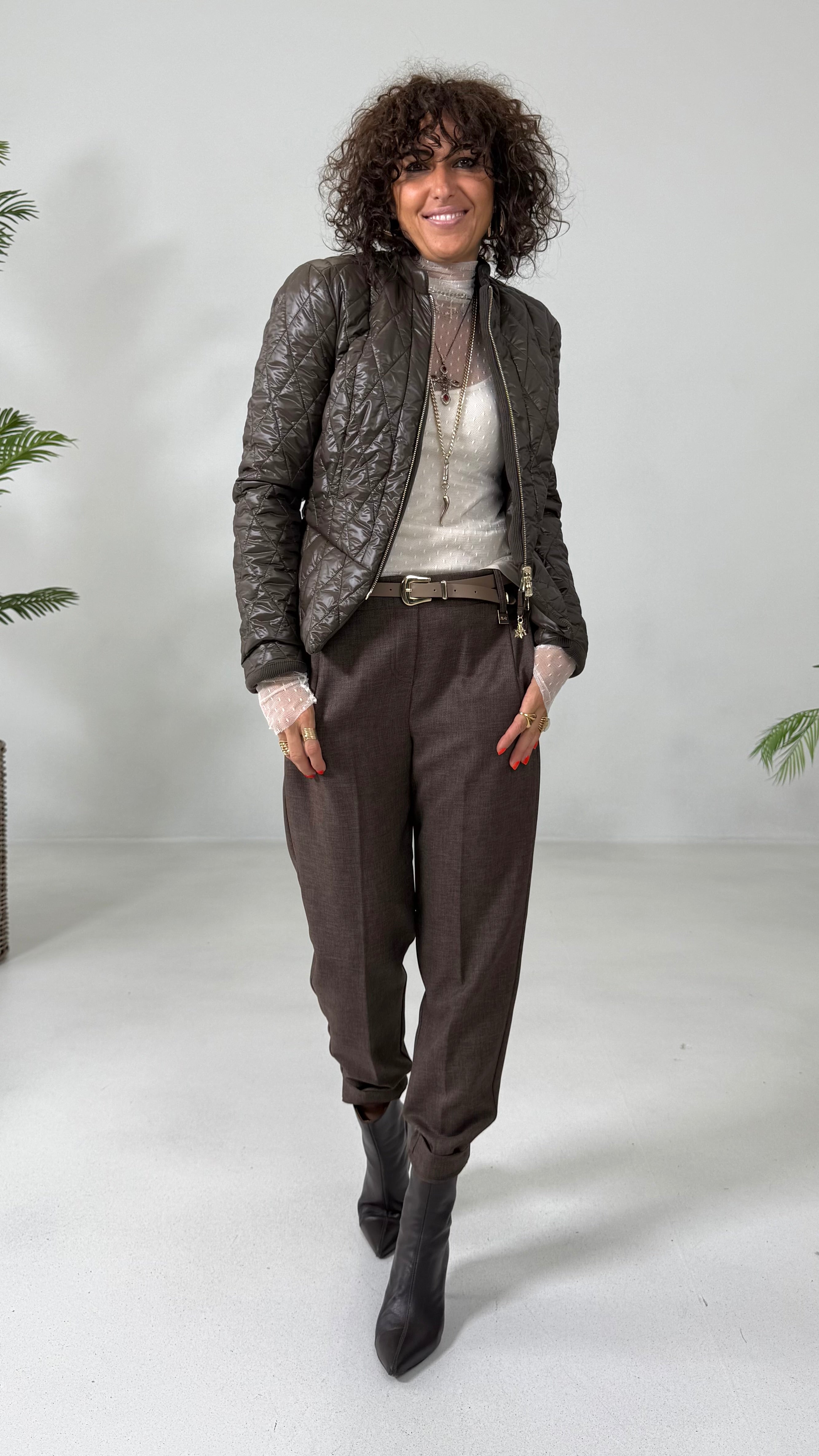 GIACCHINO DOUBLE FACE TRAPUNTATO CON ZIP