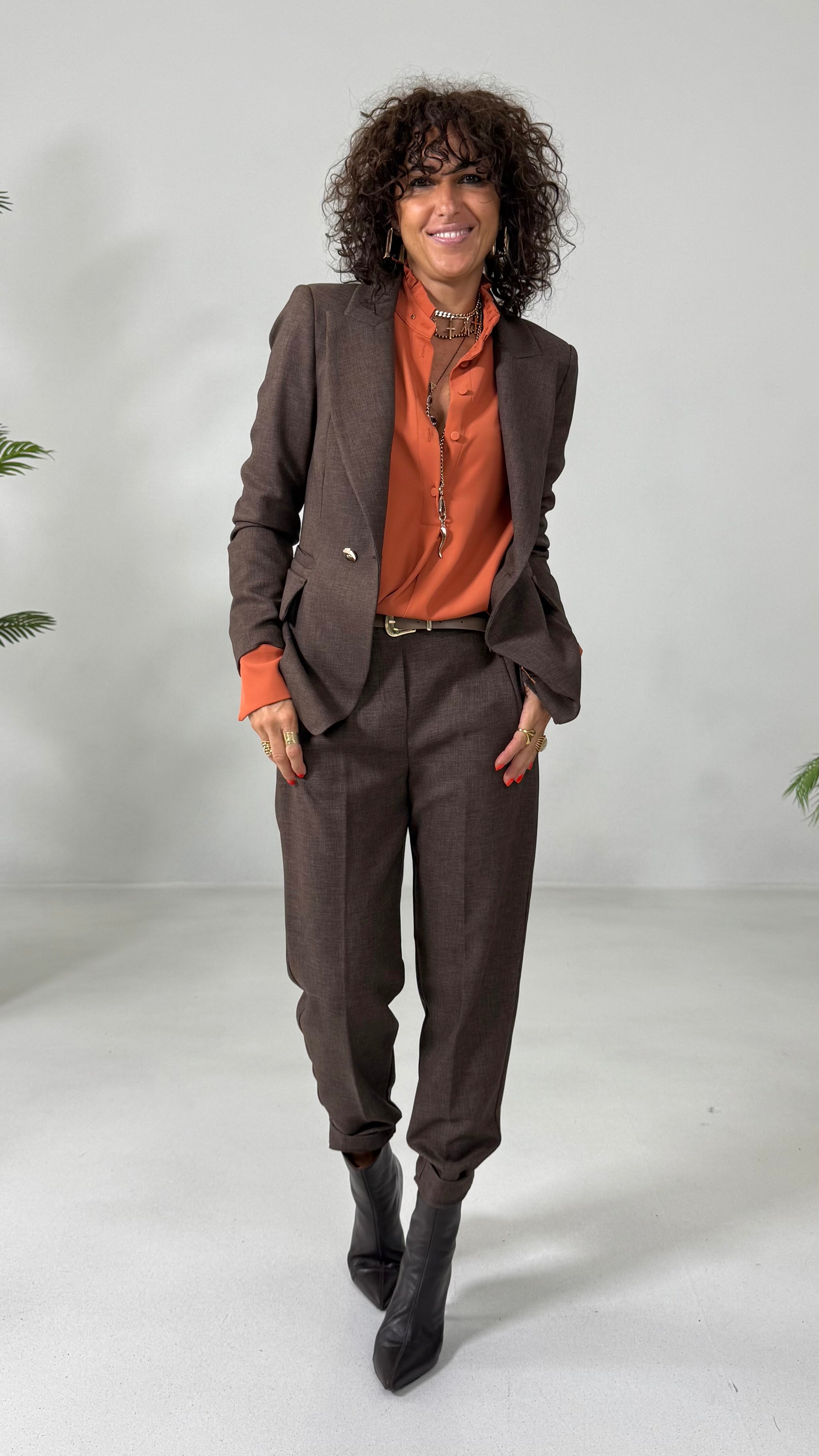 BAGGY SLIM IN GRISAGLIA FIAMMATA