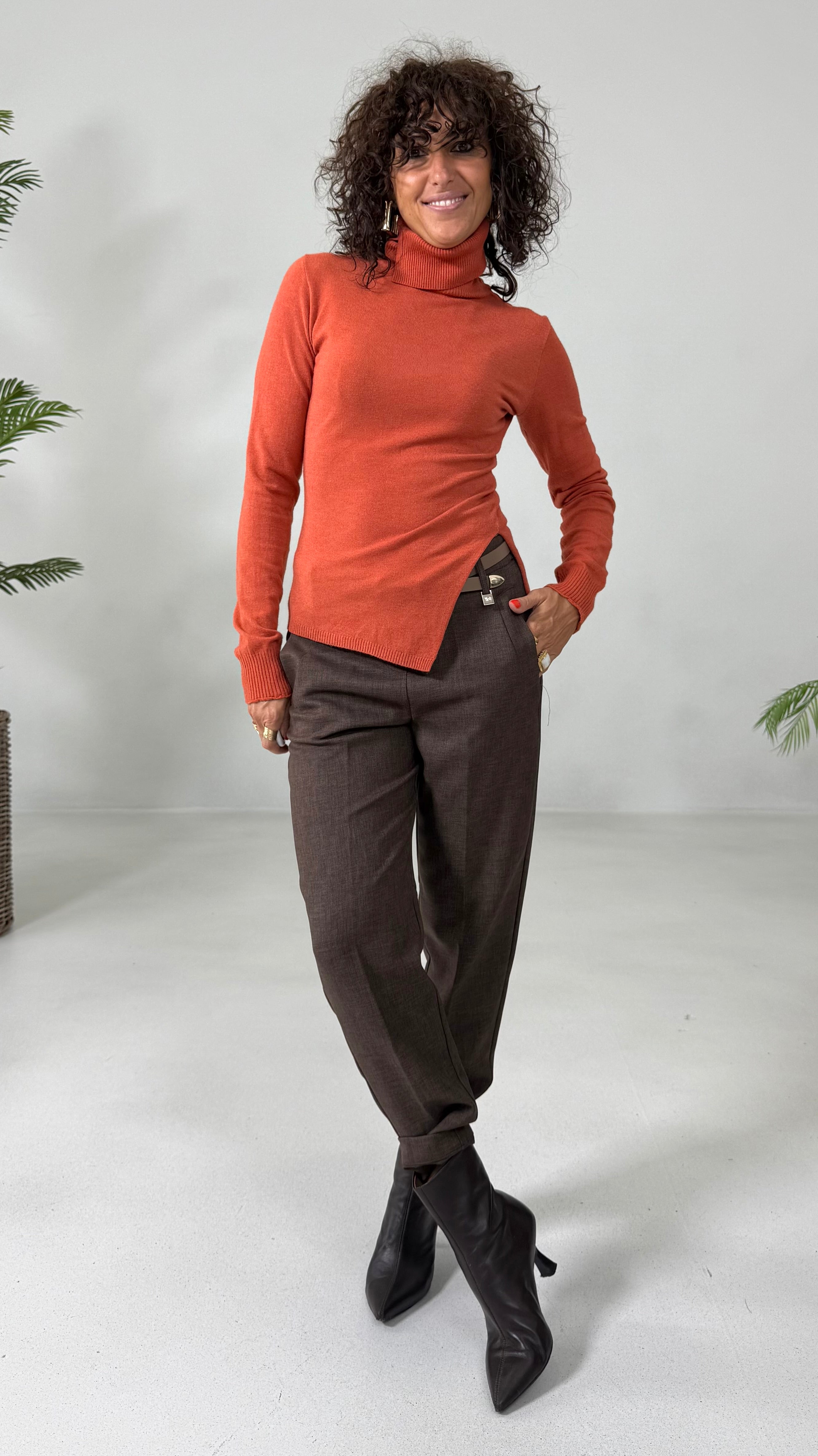 BAGGY SLIM IN GRISAGLIA FIAMMATA