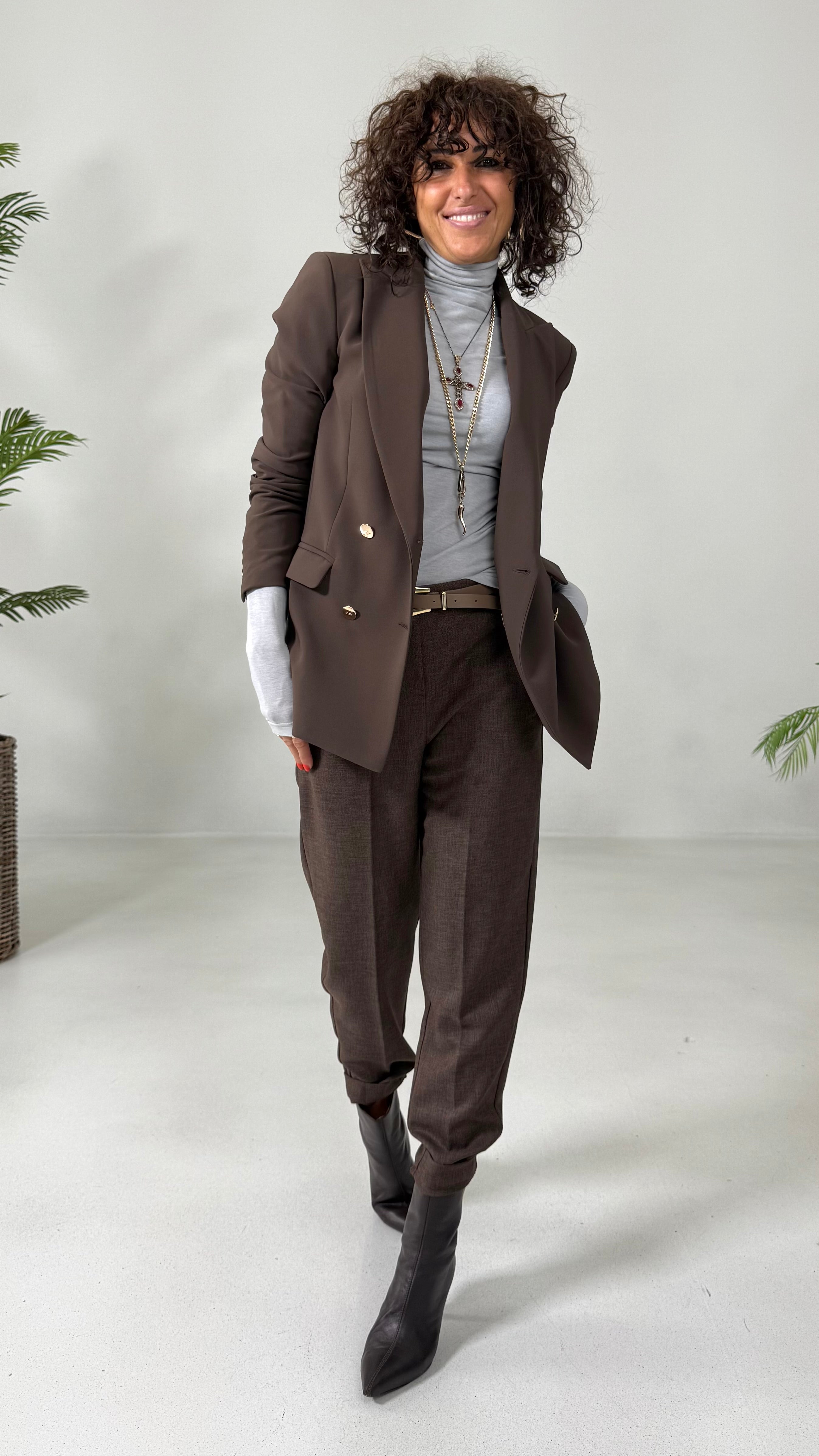 BAGGY SLIM IN GRISAGLIA FIAMMATA