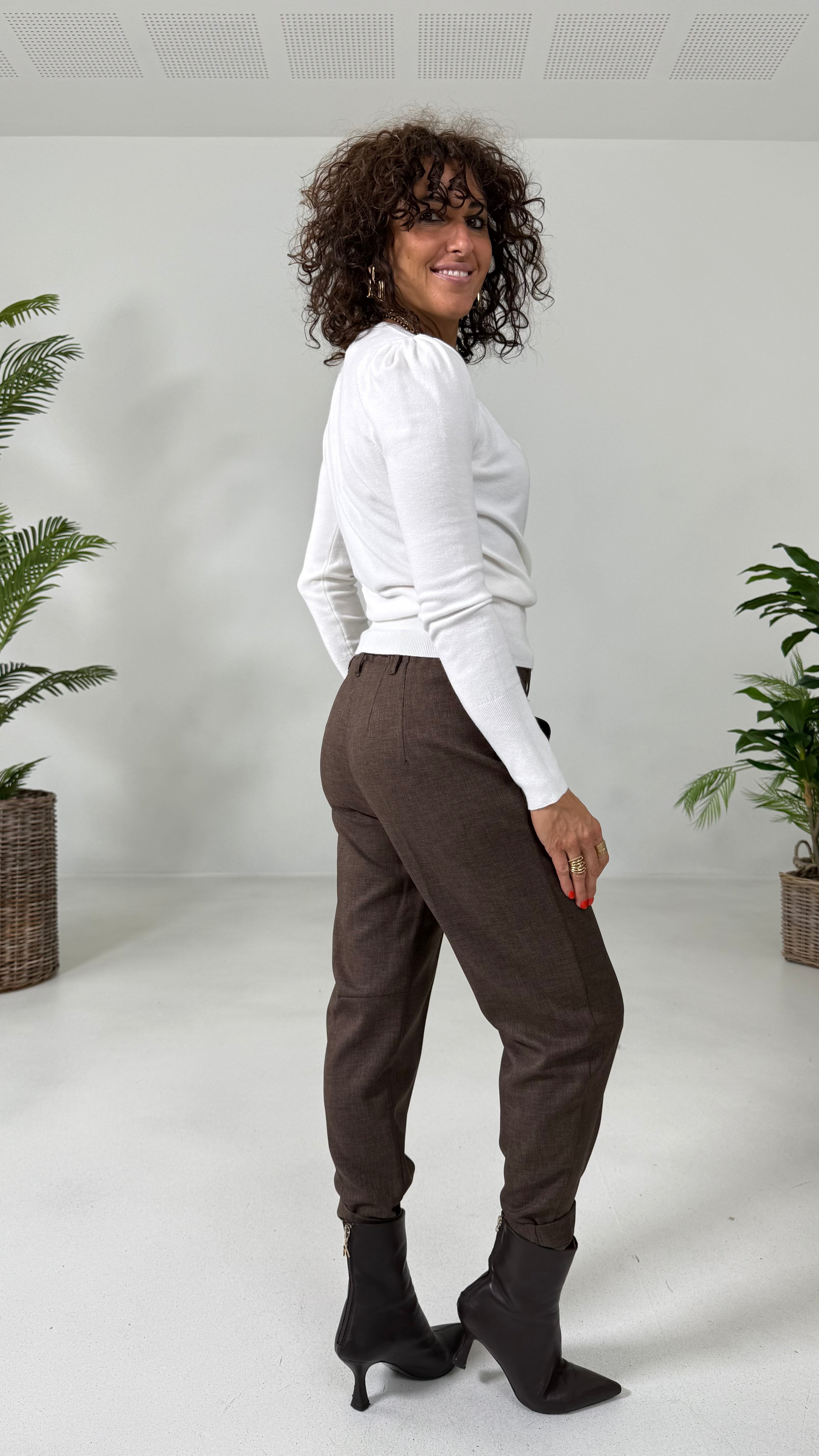 BAGGY SLIM IN GRISAGLIA FIAMMATA