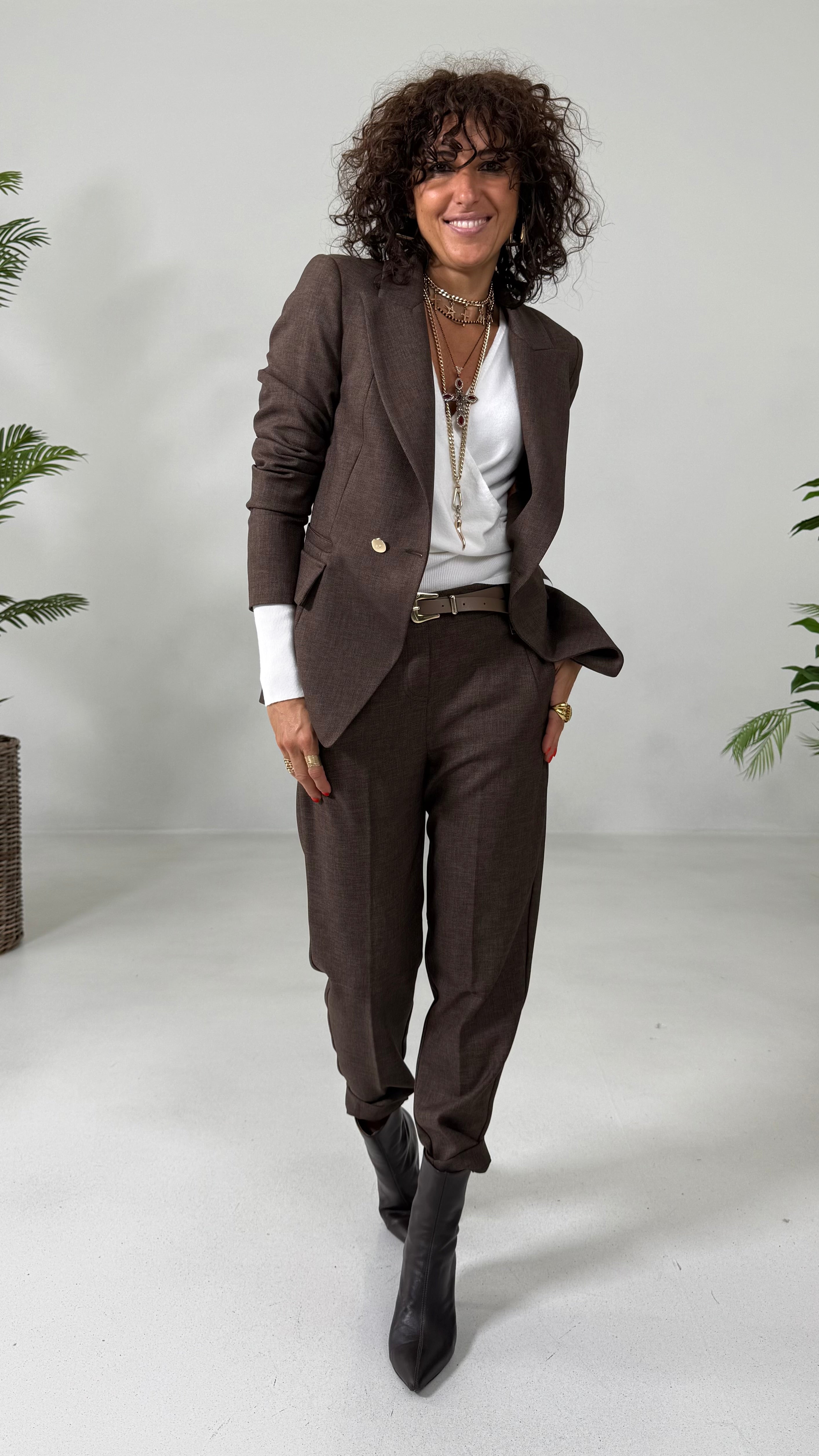 BAGGY SLIM IN GRISAGLIA FIAMMATA