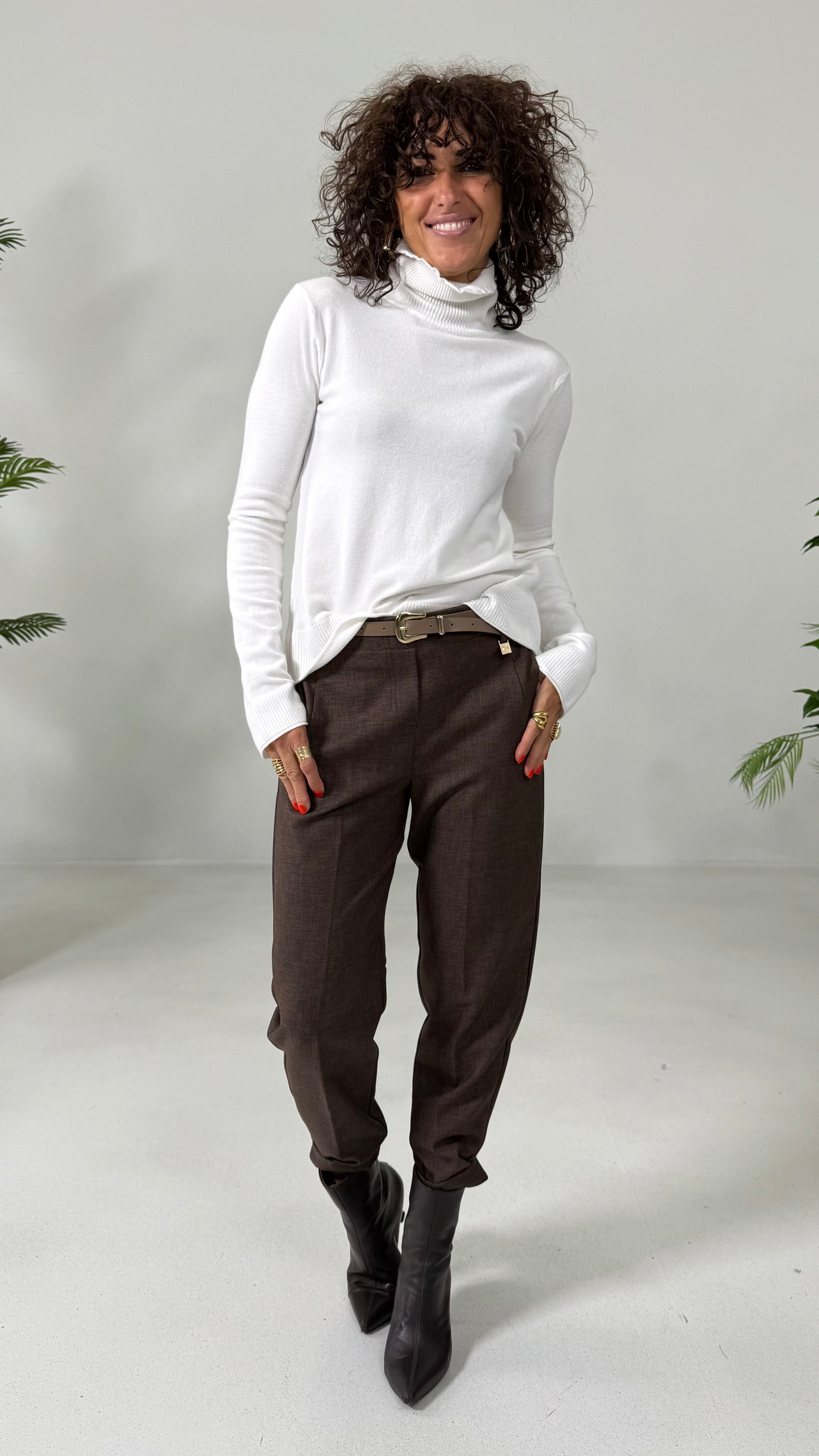 BAGGY SLIM IN GRISAGLIA FIAMMATA