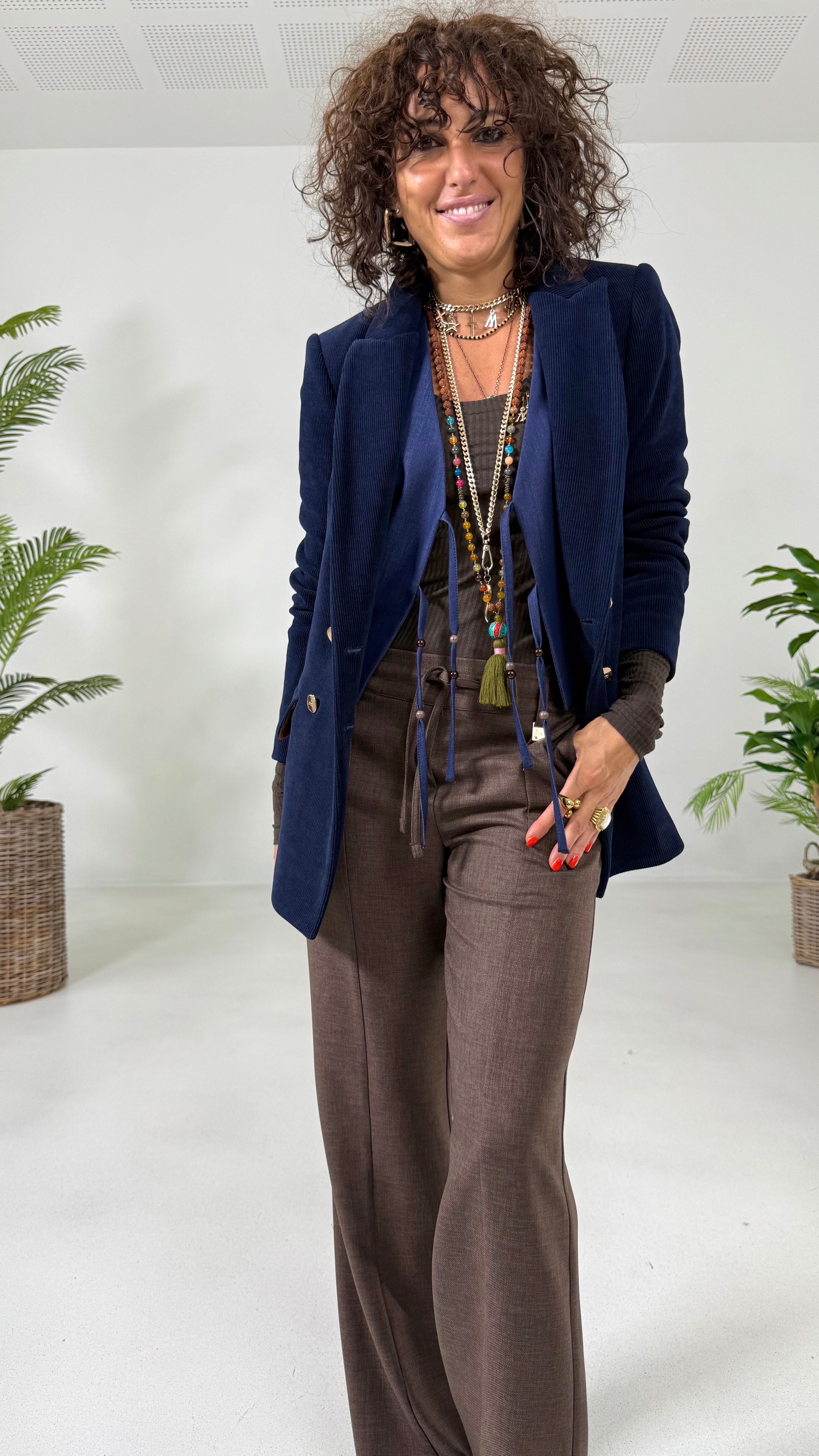 GILET IN JEANS SLEGATO CON LACCI