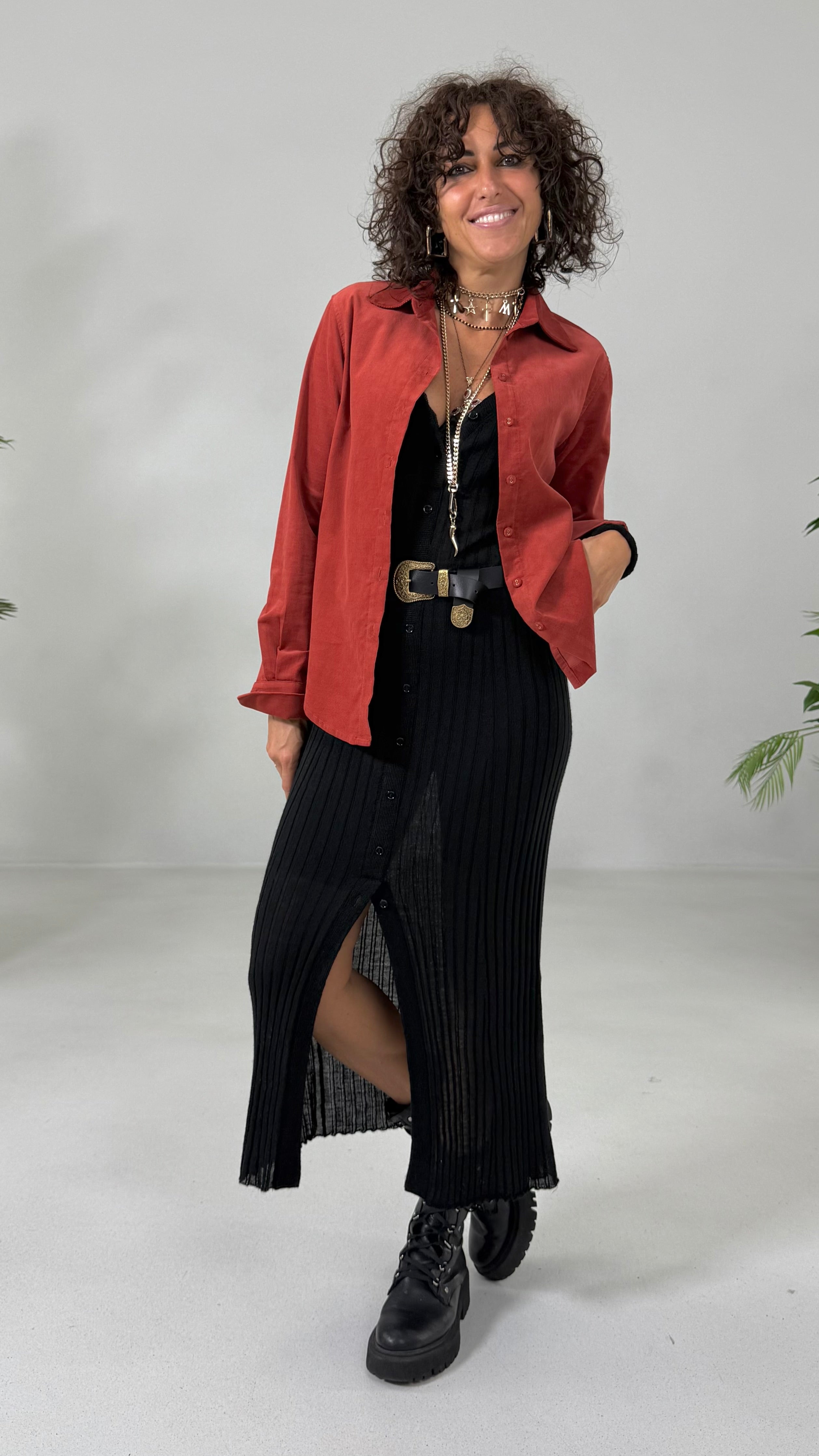 CAMICIA IN VELLUTO 2000 RIGHE