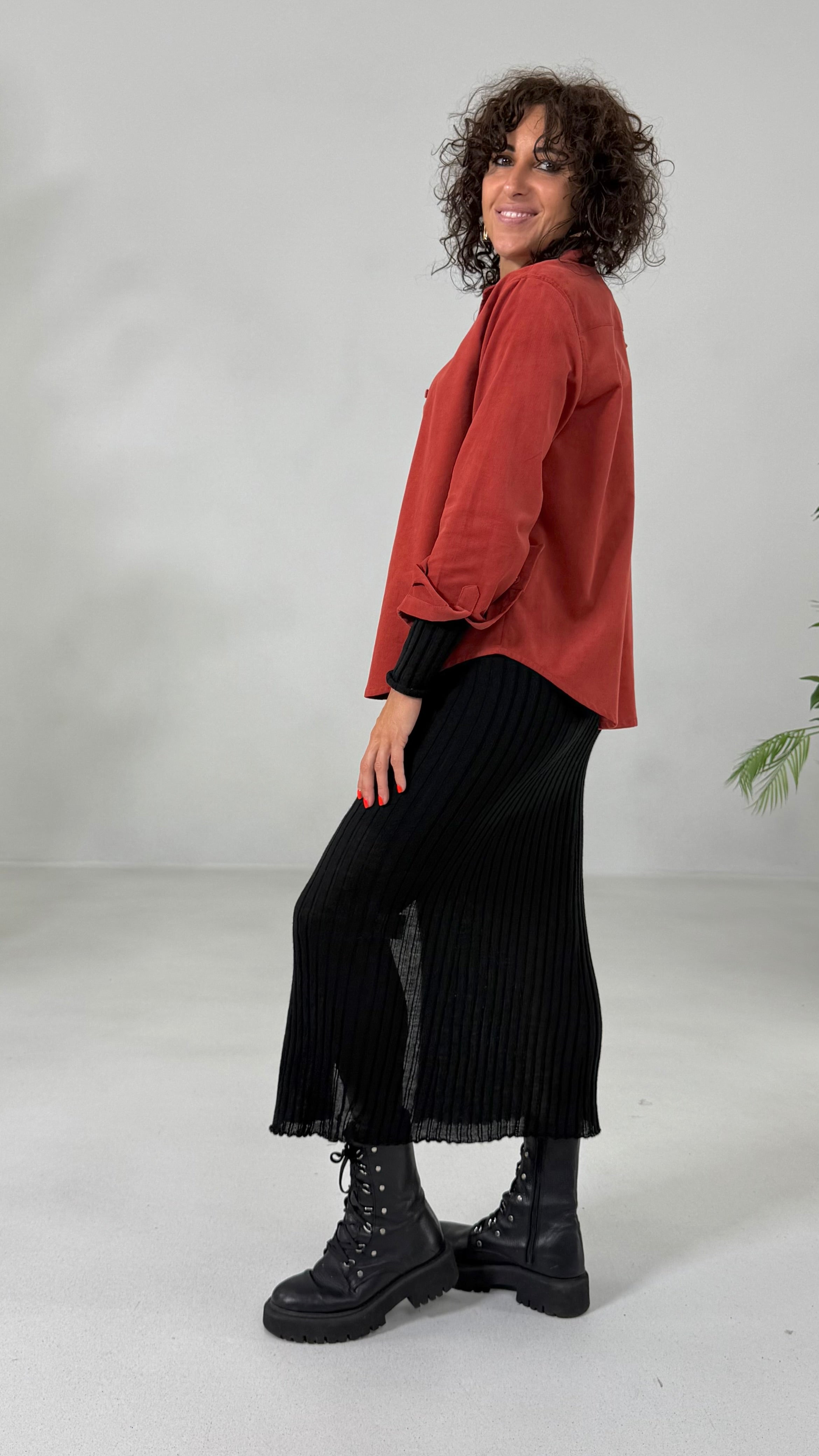 CAMICIA IN VELLUTO 2000 RIGHE