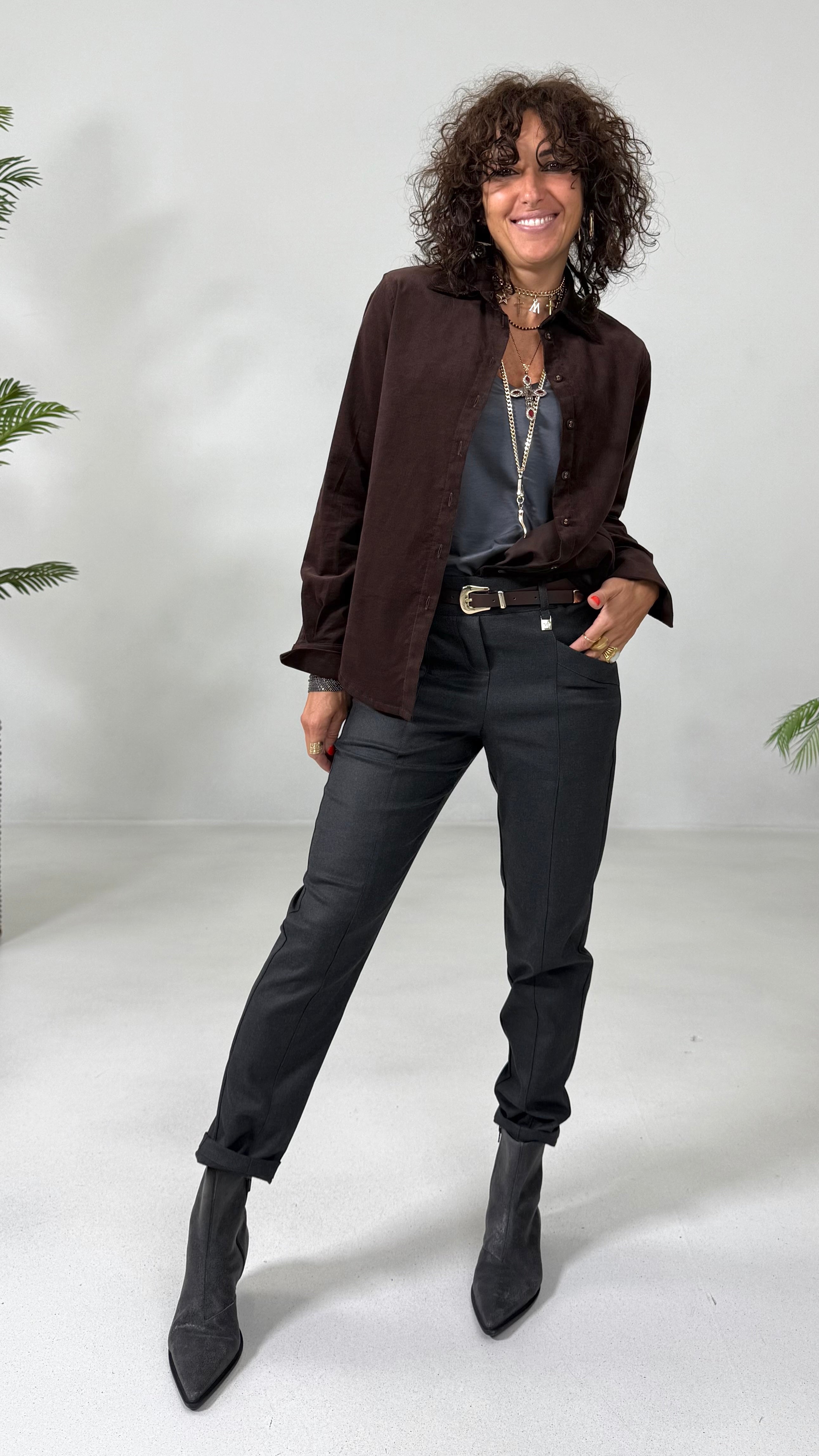 PANTALONE LINEA BASIC IN FLANELLA CARDATA