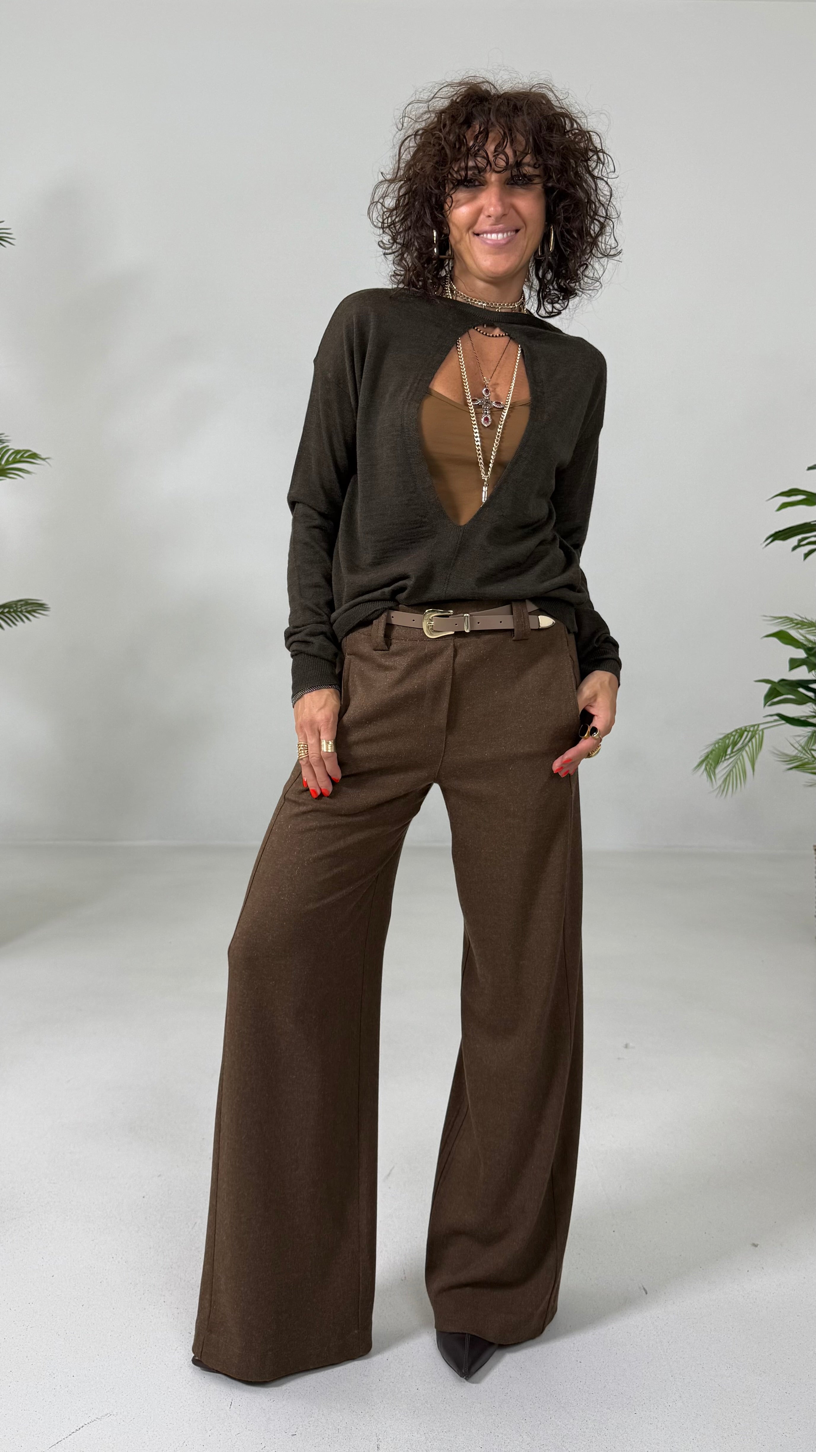 PALAZZO IN FLANELLA SUPER ELASTICA