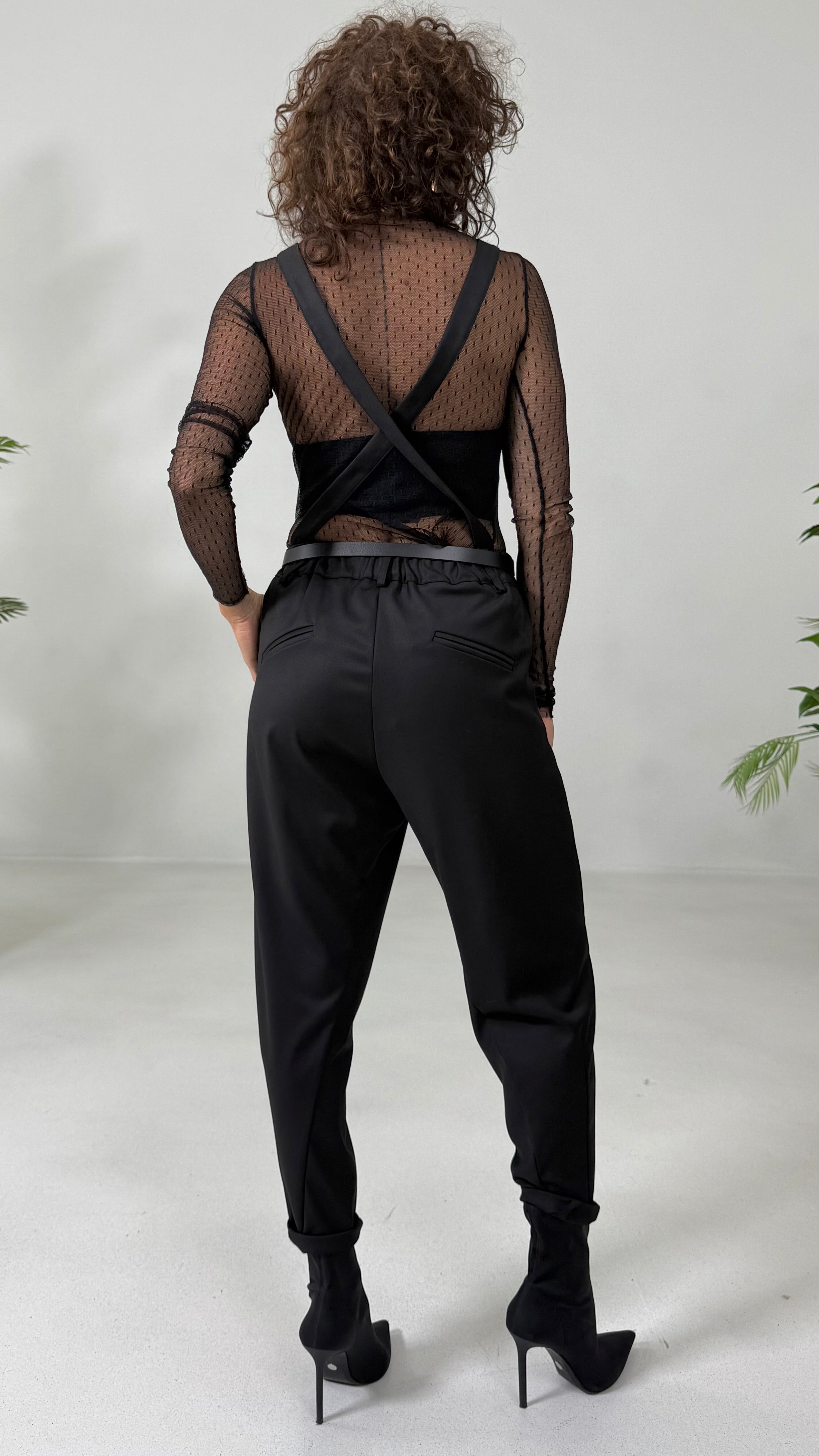 BAGGY CAVALLO BASSO IN FLANELLA PETTINATA