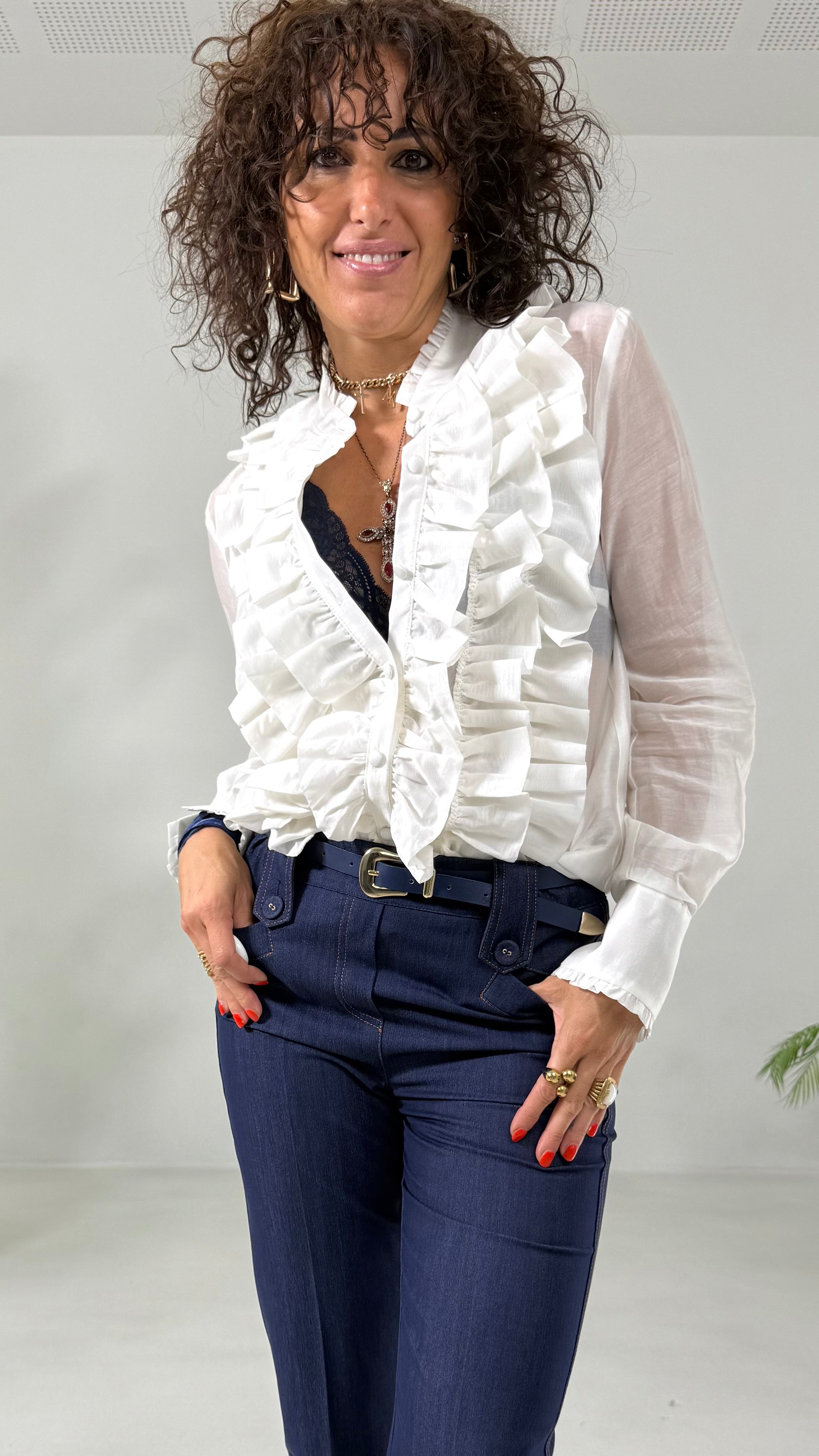 CAMICIA IN MUSSOLA CON ROUGES