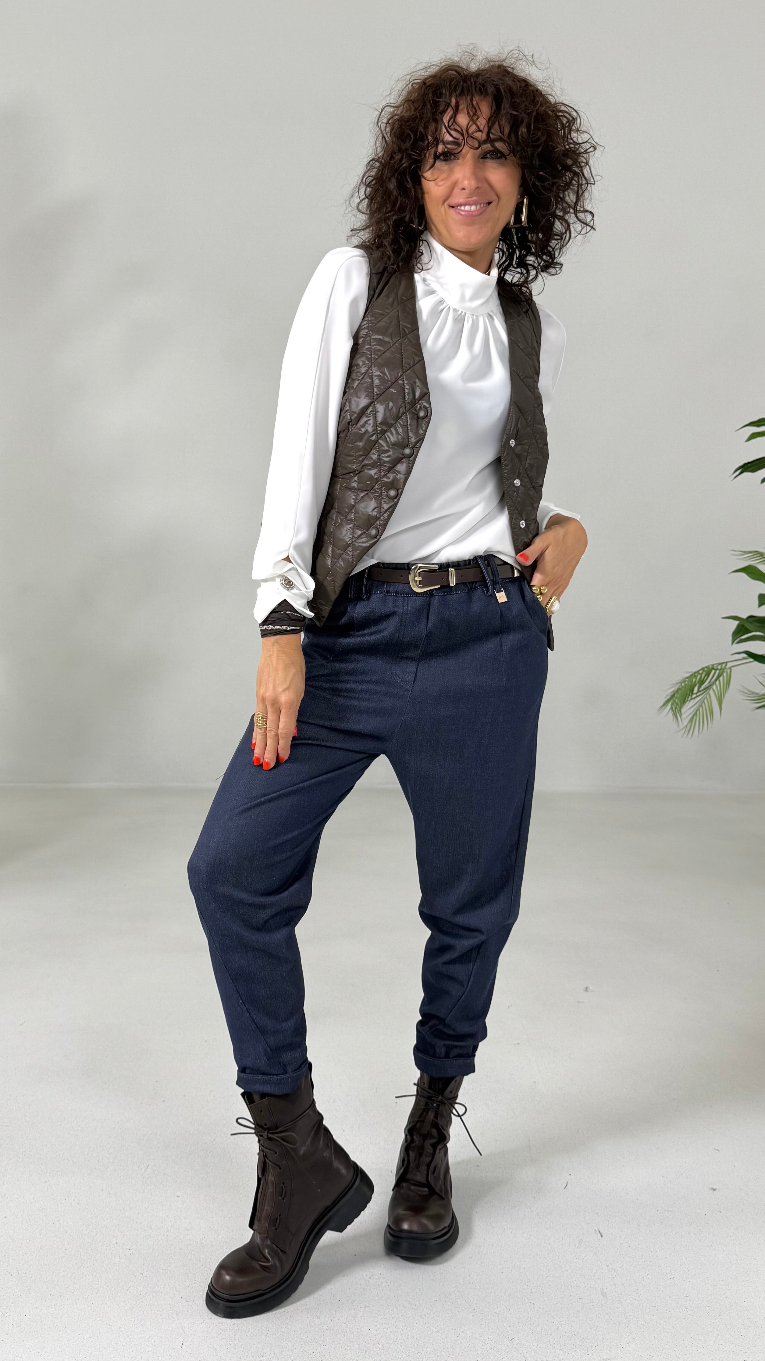 GILET TRAPUNTA ROMBO IN NYLON