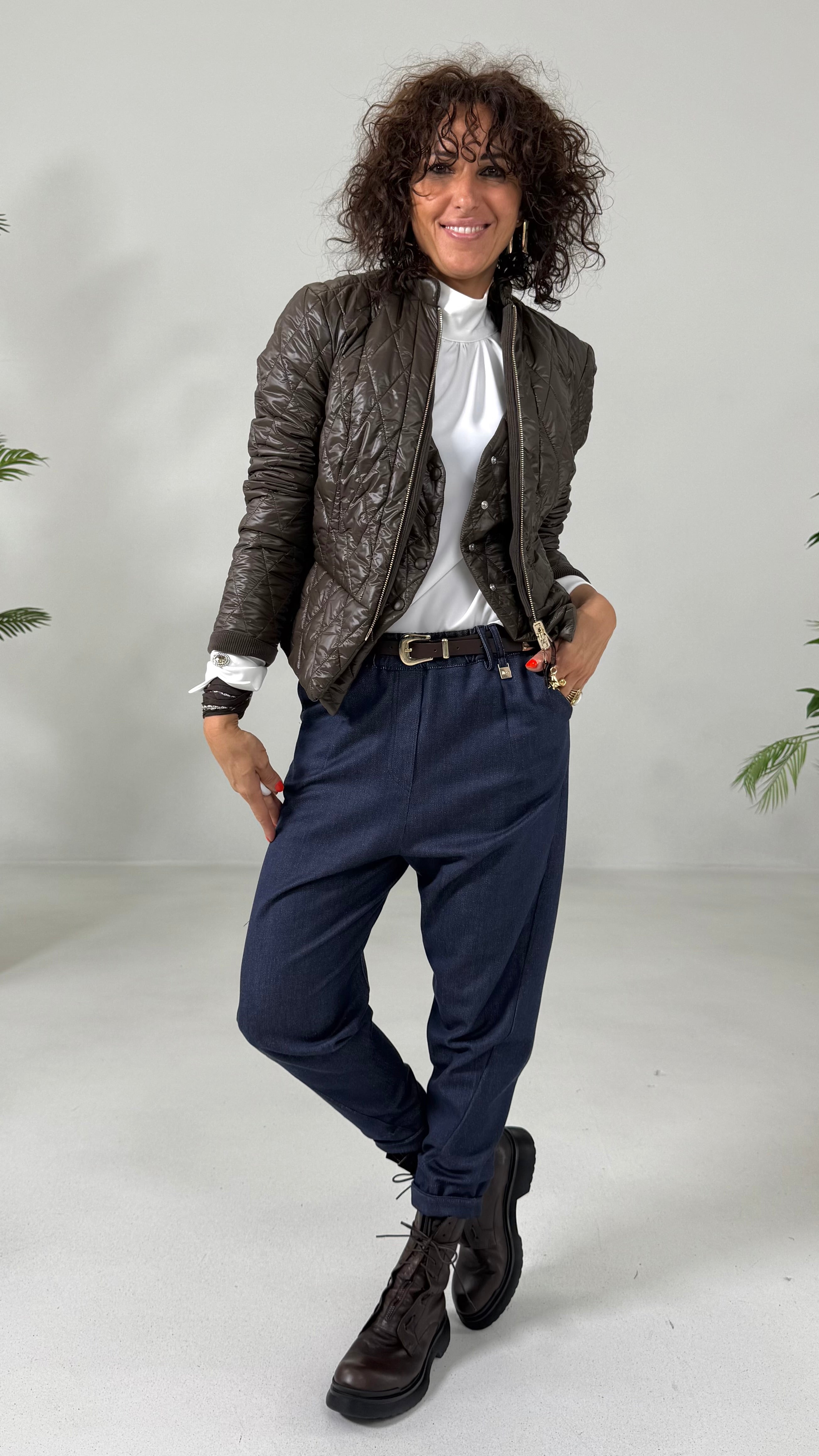 GILET TRAPUNTA ROMBO IN NYLON