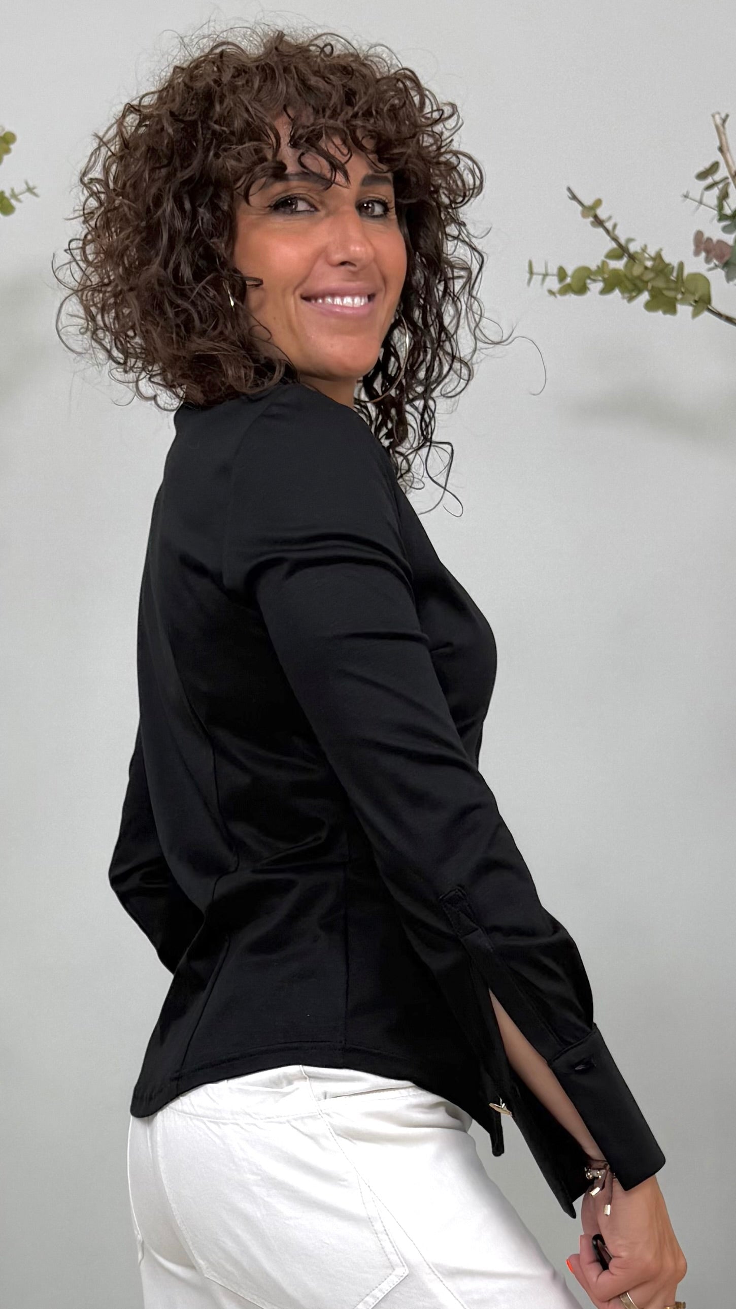 CAMICIA IN JERSEY DI COTONE MODAL