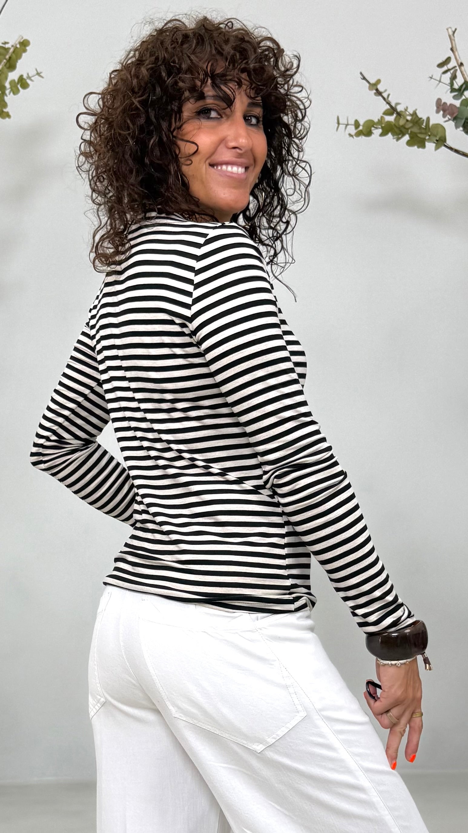 T-SHIRT SLIM GIROCOLLO RIGA VISCOSA