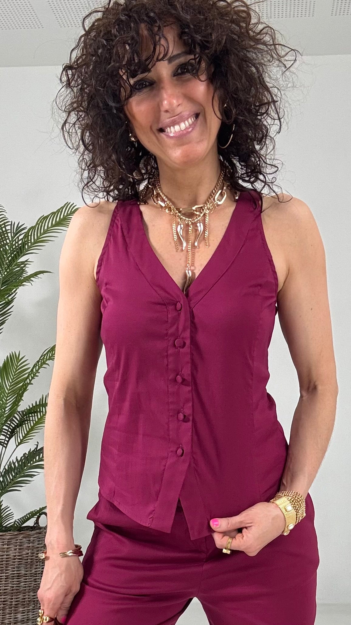 708 P25 AMARANTO CAMICIA SCOLLO AMERICANA IN PELLE D UOVO