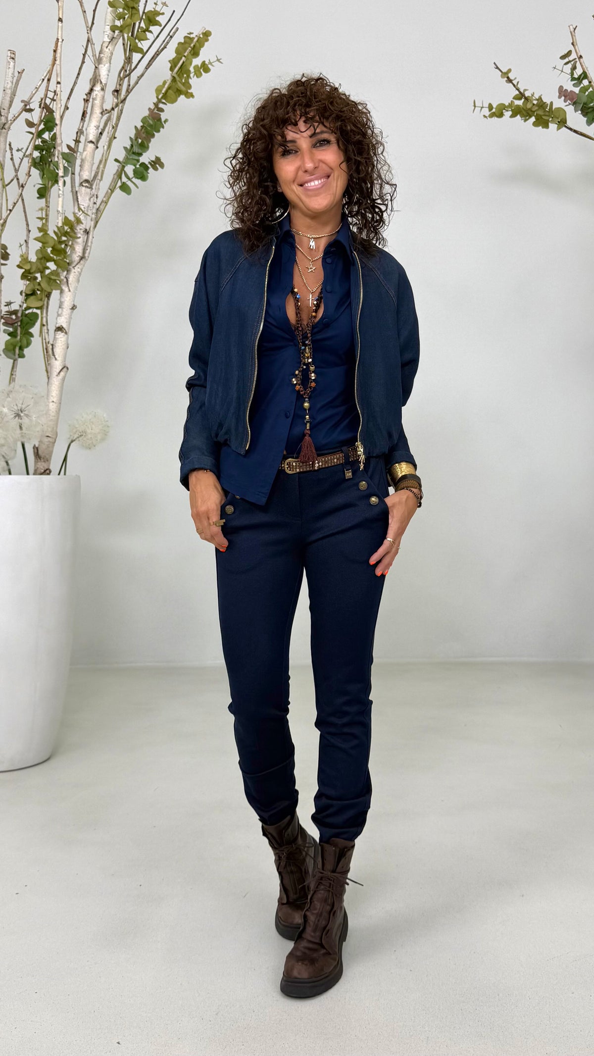 BOMBER IN JEANS LYOCELL
