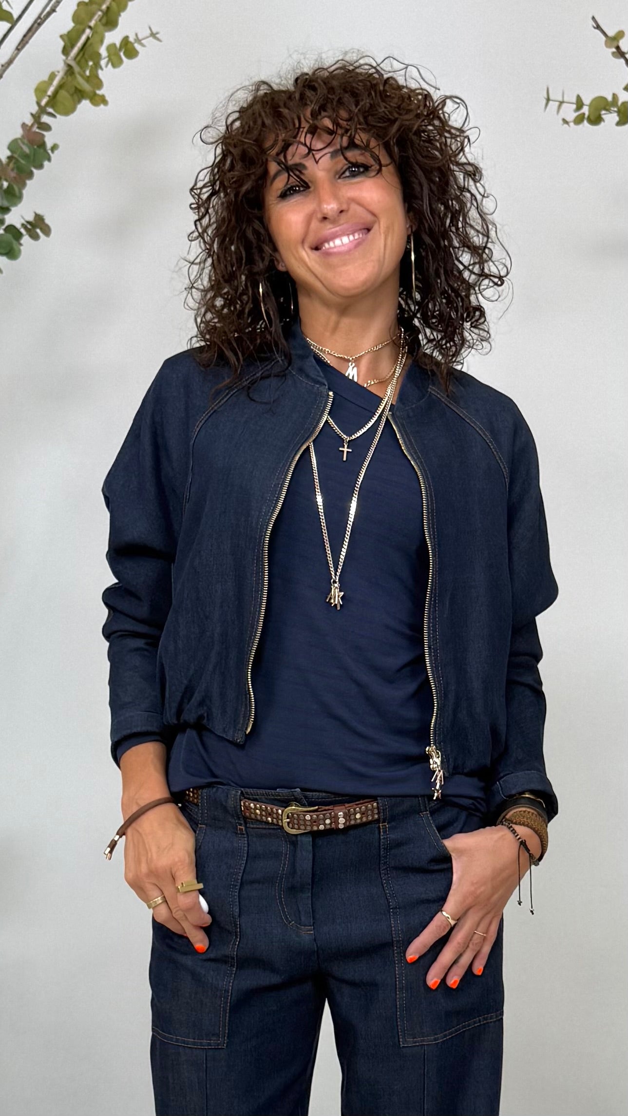 BOMBER IN JEANS LYOCELL