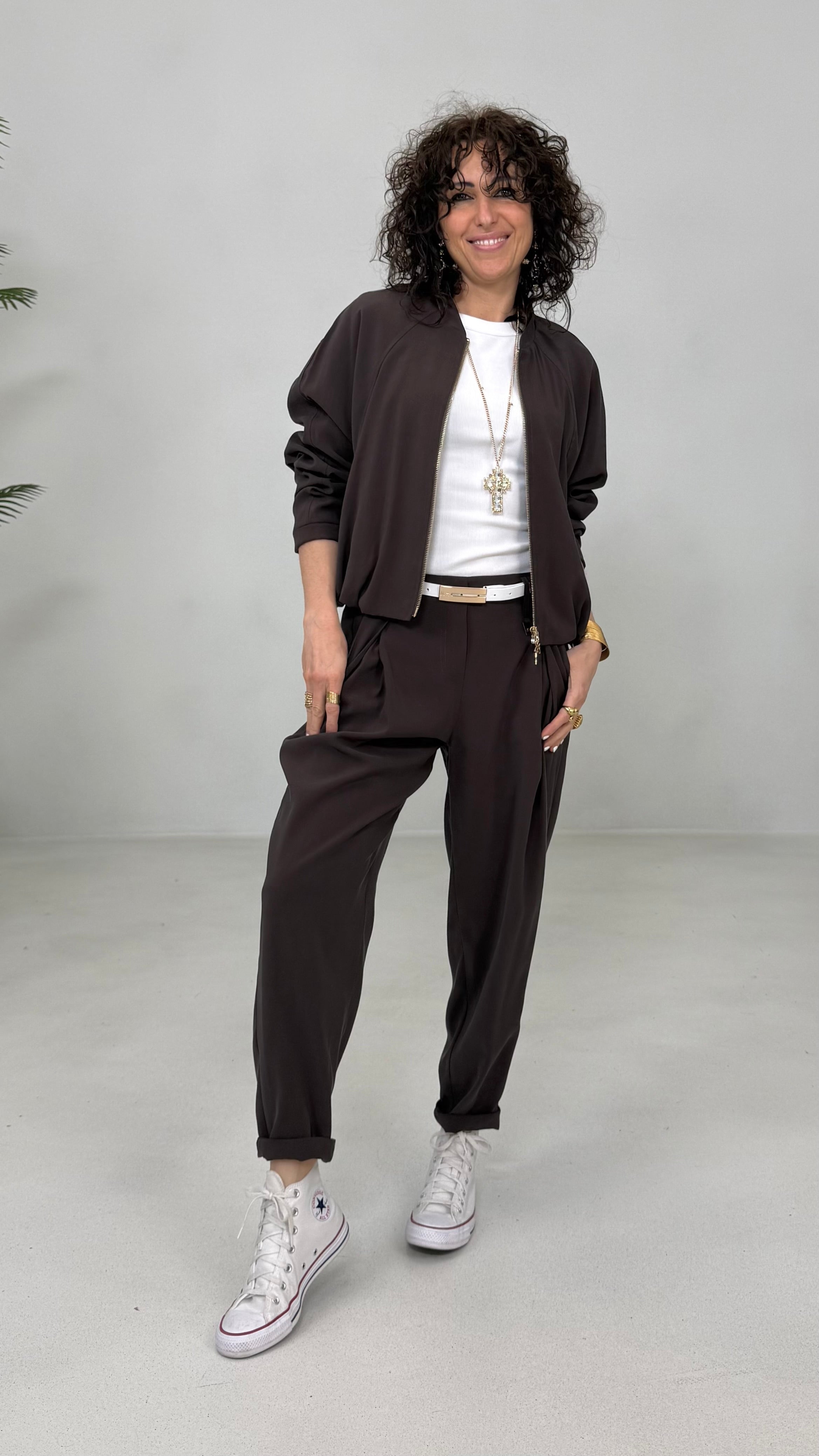 BOMBER LEGGERO ARRICCIO FONDO EFFETTO CUPRO