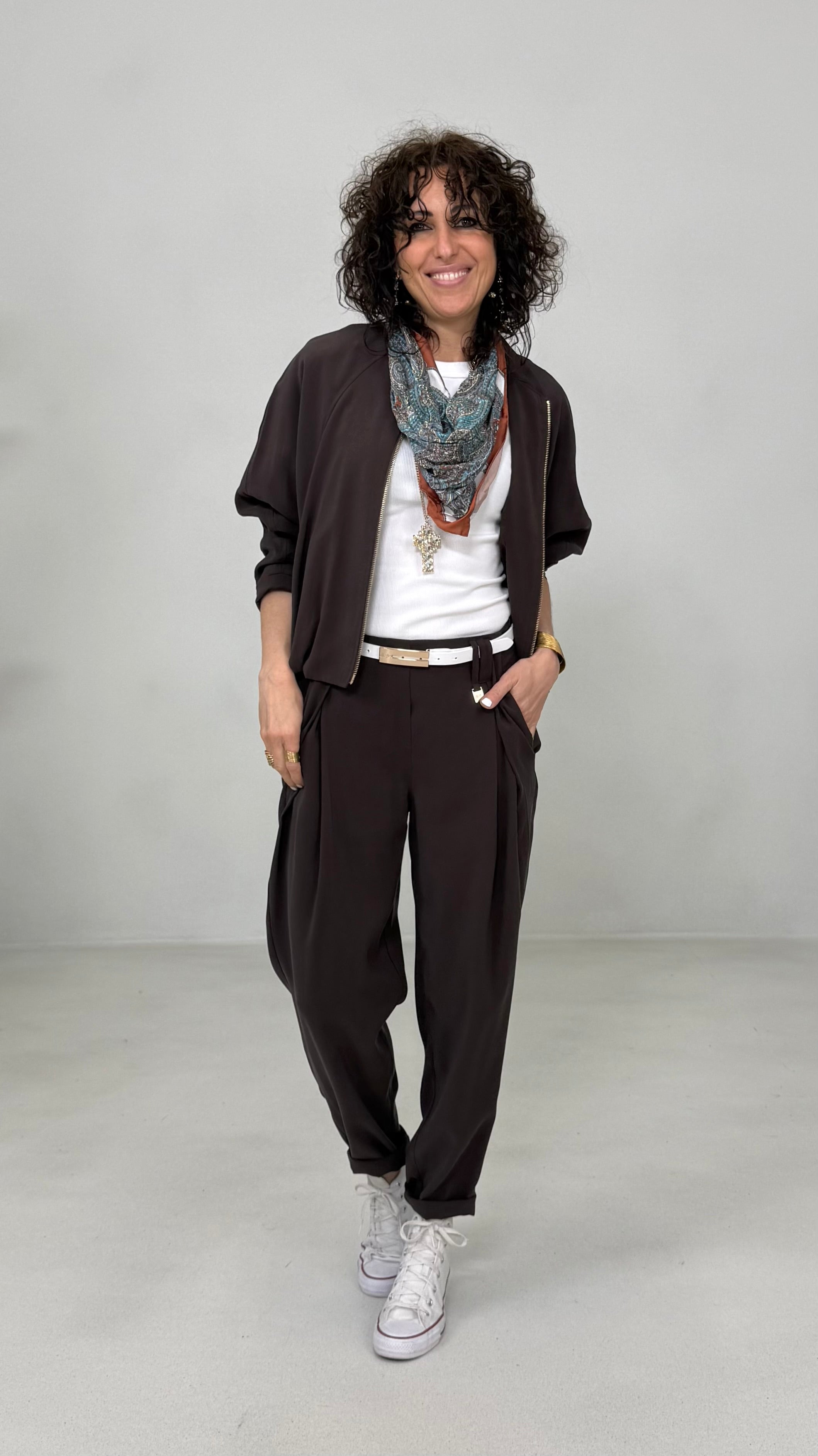 BOMBER LEGGERO ARRICCIO FONDO EFFETTO CUPRO