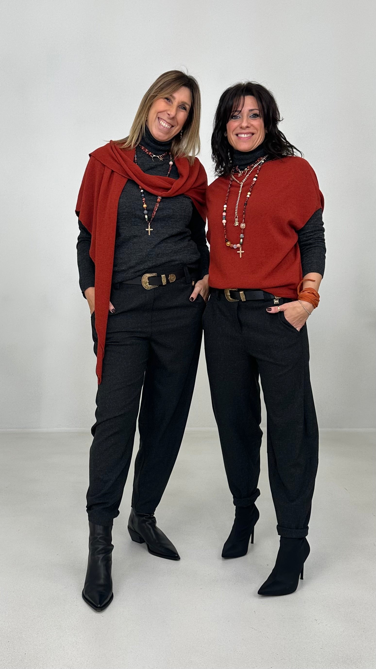 MAGLIA GILET CON MANICA SCESA IN MISTO CASHMERE