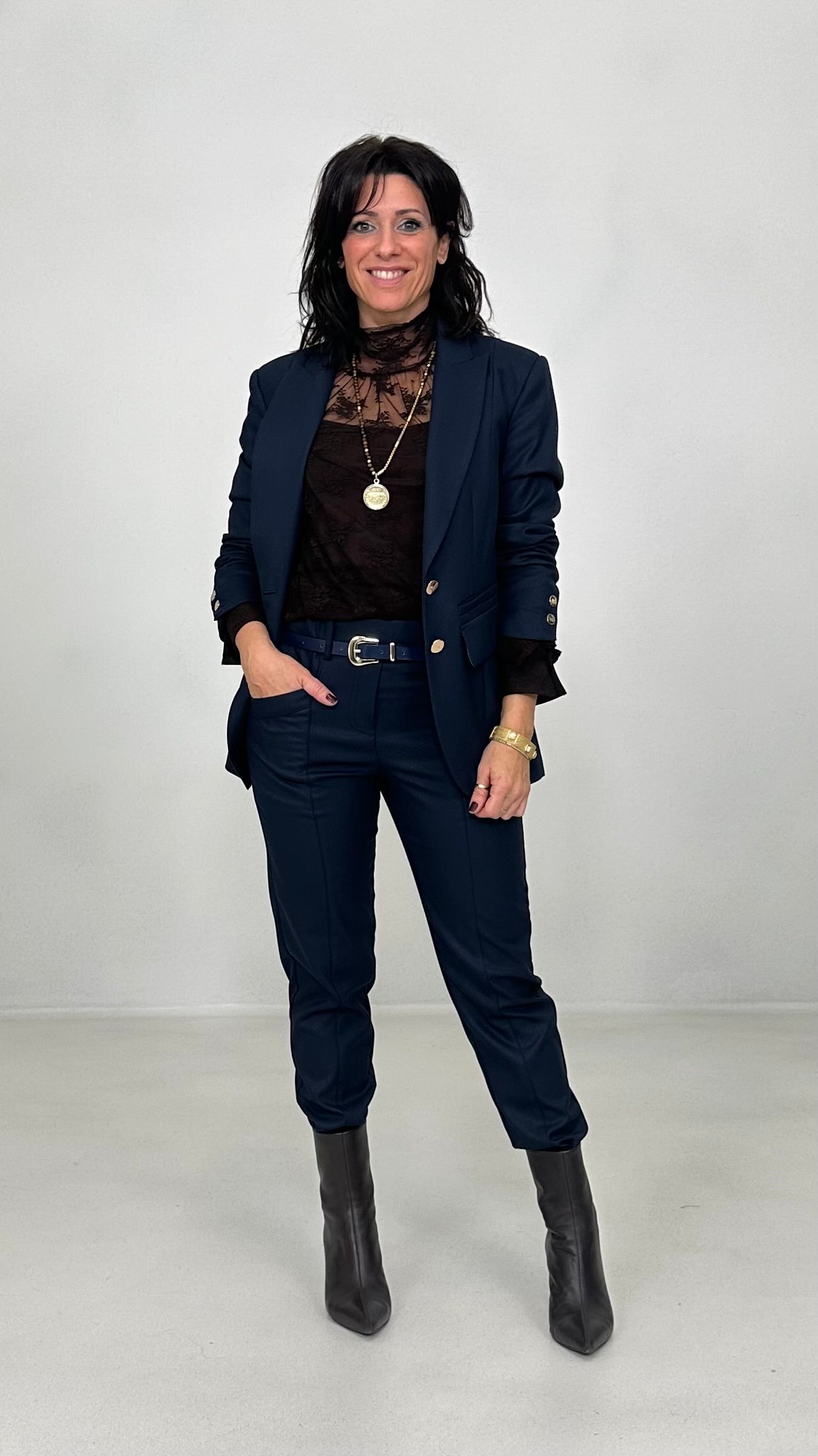 PANTALONE LINEA BASIC IN FLANELLA CARDATA