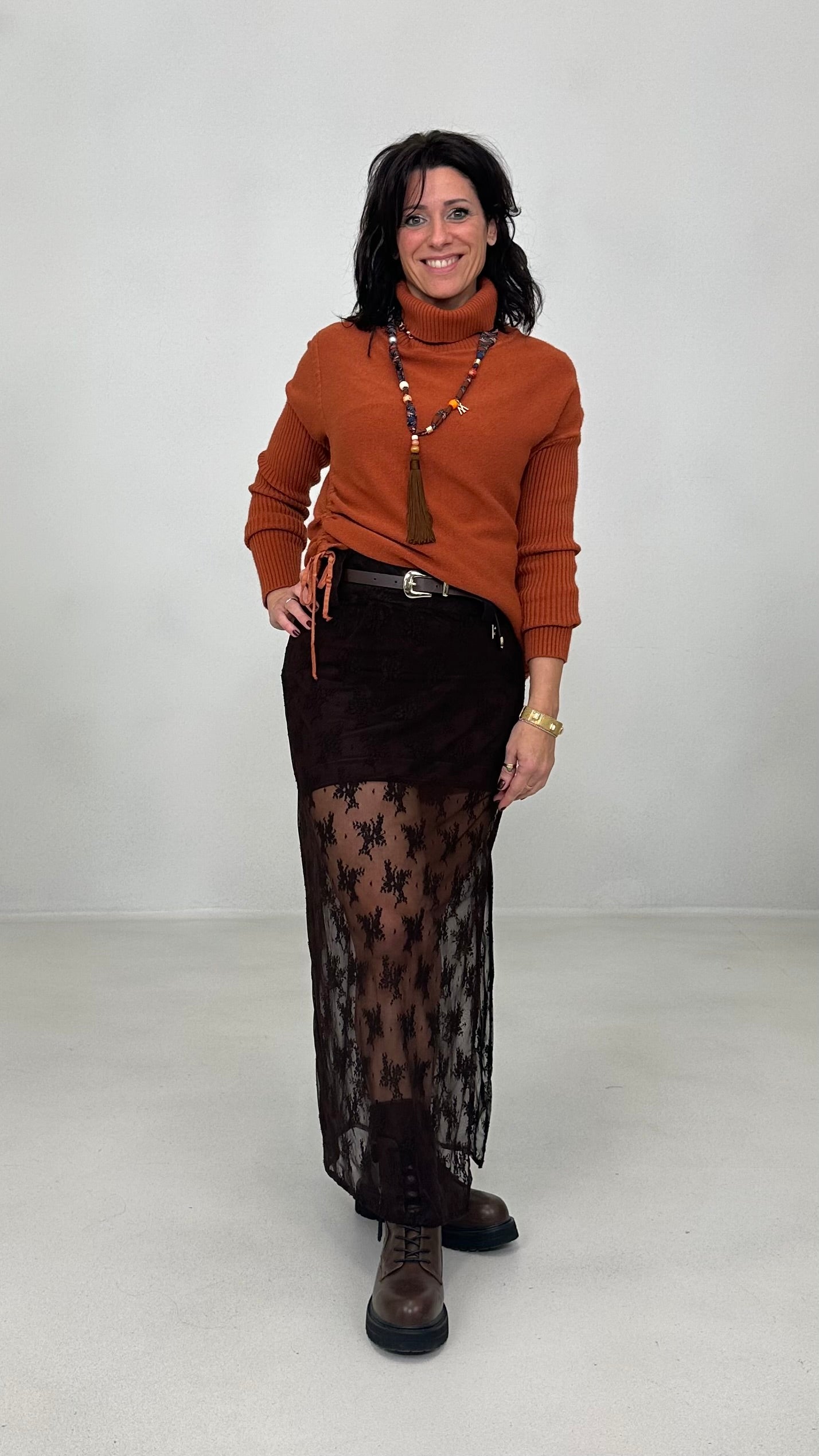 MAGLIA QUADRATA CON COULISSE IN CALDA VISCOSA